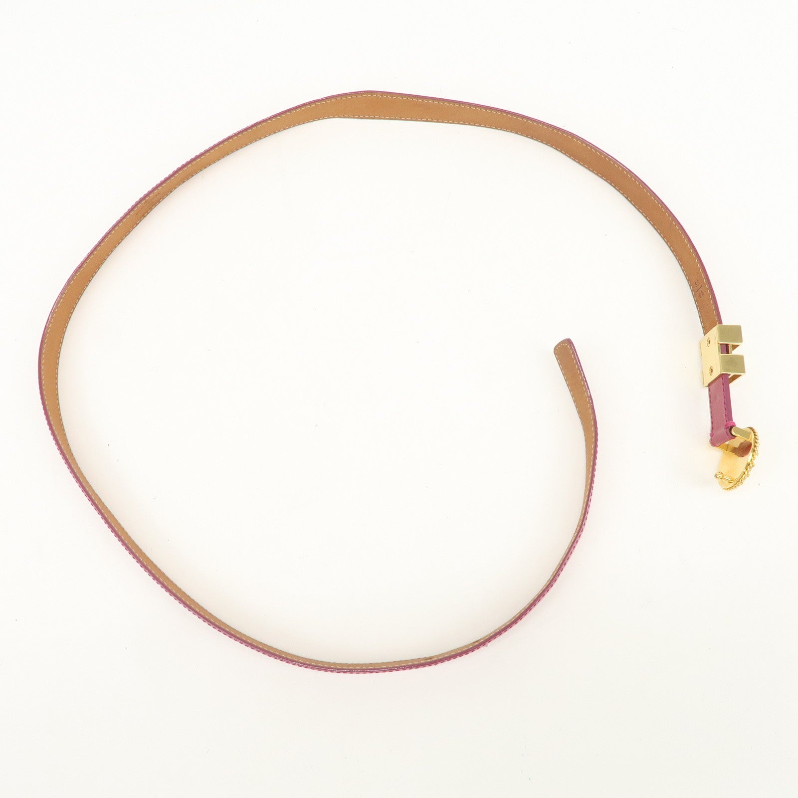 Louis Vuitton LV Stamp Vernis Leather Ceinture Belt Pink