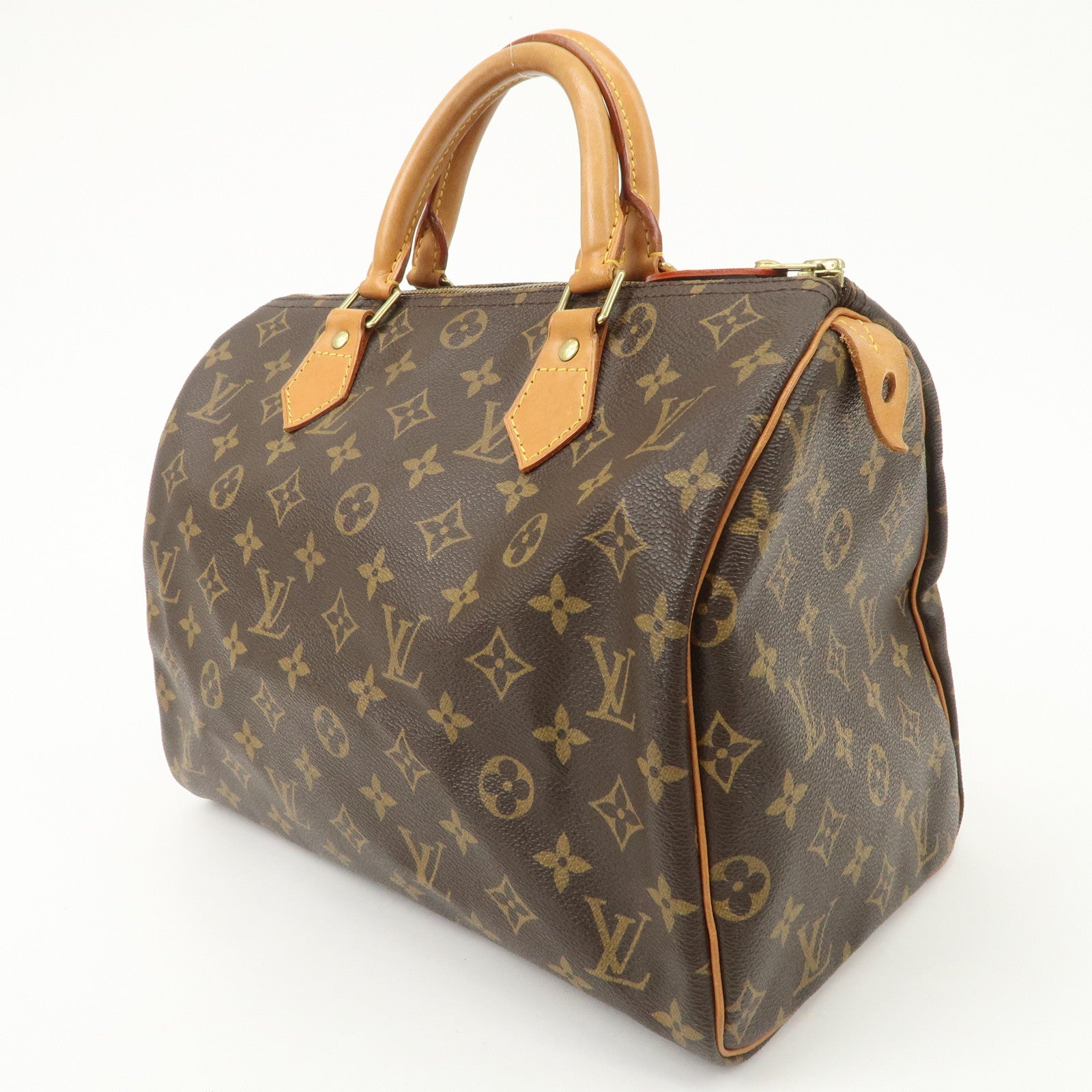 Louis Vuitton Monogram Speedy 30 Boston Bag Brown M41524