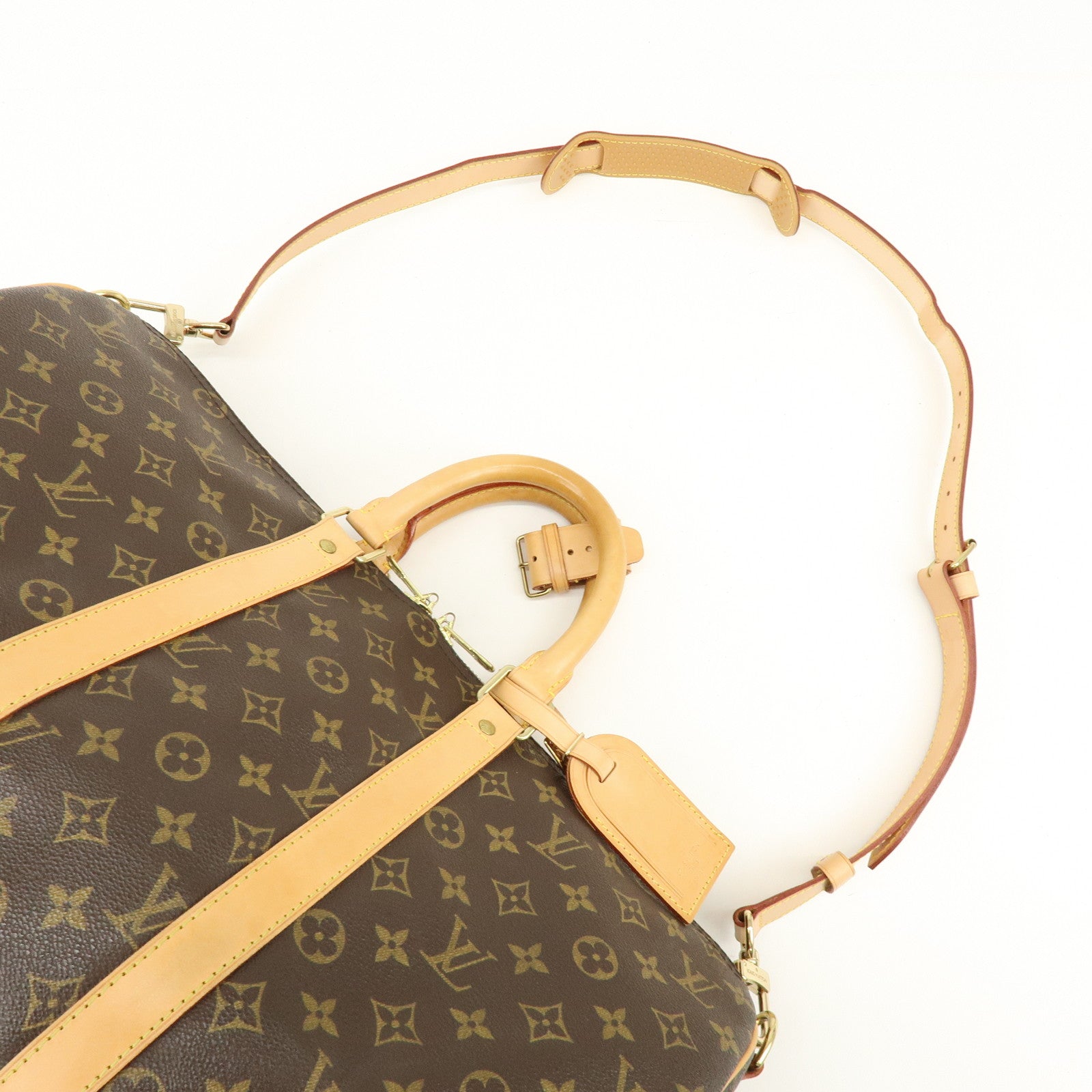 Louis Vuitton Monogram Keep All Bandouliere 45 Boston Bag M41418