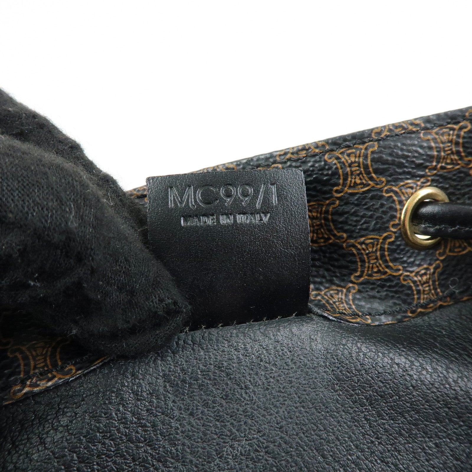 CELINE Macadam PVC Leather Backpack Black Brown