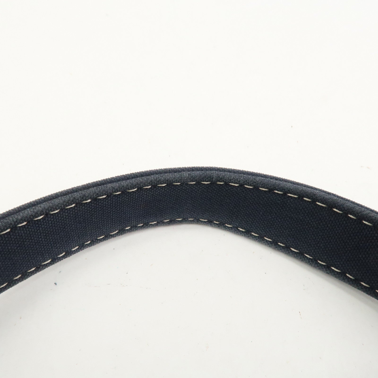 FENDI Logo Canvas Shoulder Bag Hand Bag Navy 26426