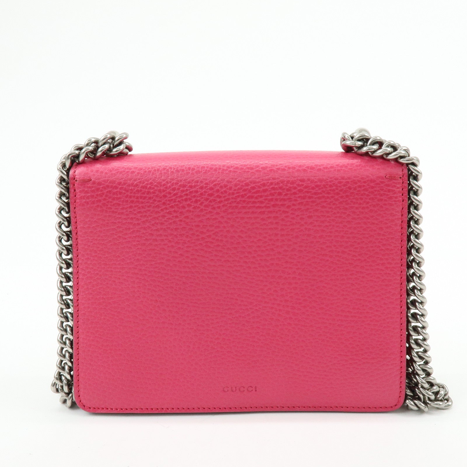 GUCCI Dionysus Leather Small Chain Shoulder Bag Hot Pink 421970