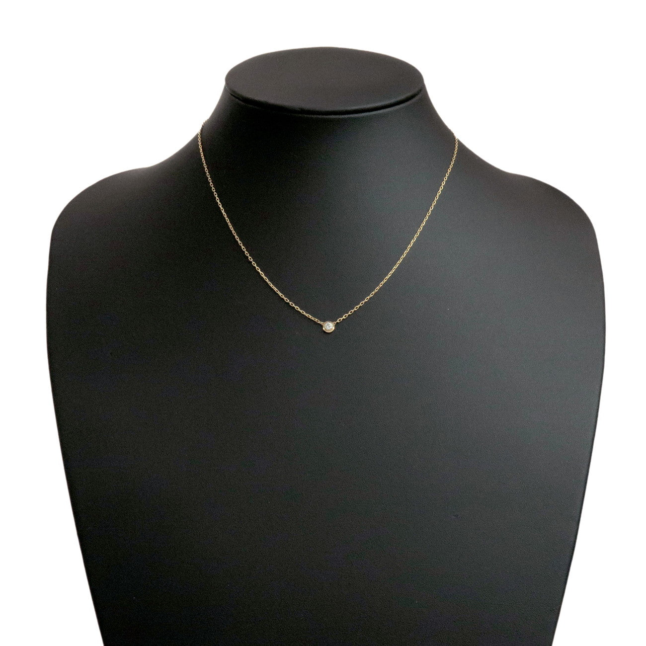 Cartier D'amour 1P Diamond Necklace SM K18 750YG Yellow Gold