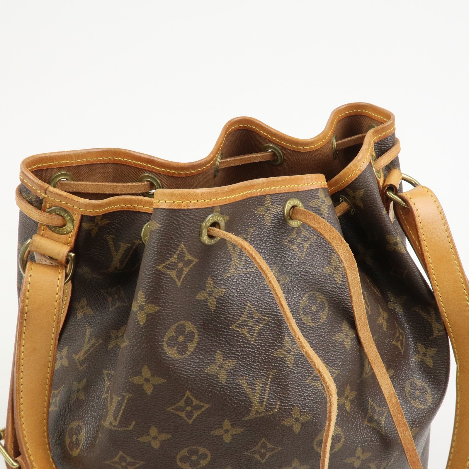 Louis Vuitton Monogram Petit Noe Shoulder Bag Brown M42226