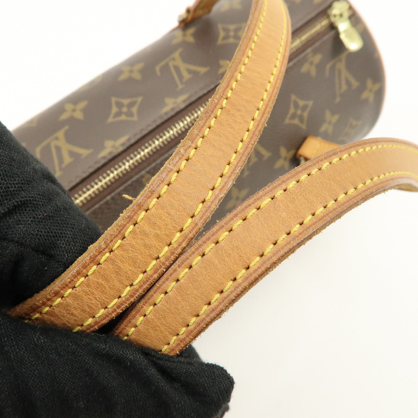 Louis Vuitton Monogram Papillon 30 Hand Bag Brown M51385
