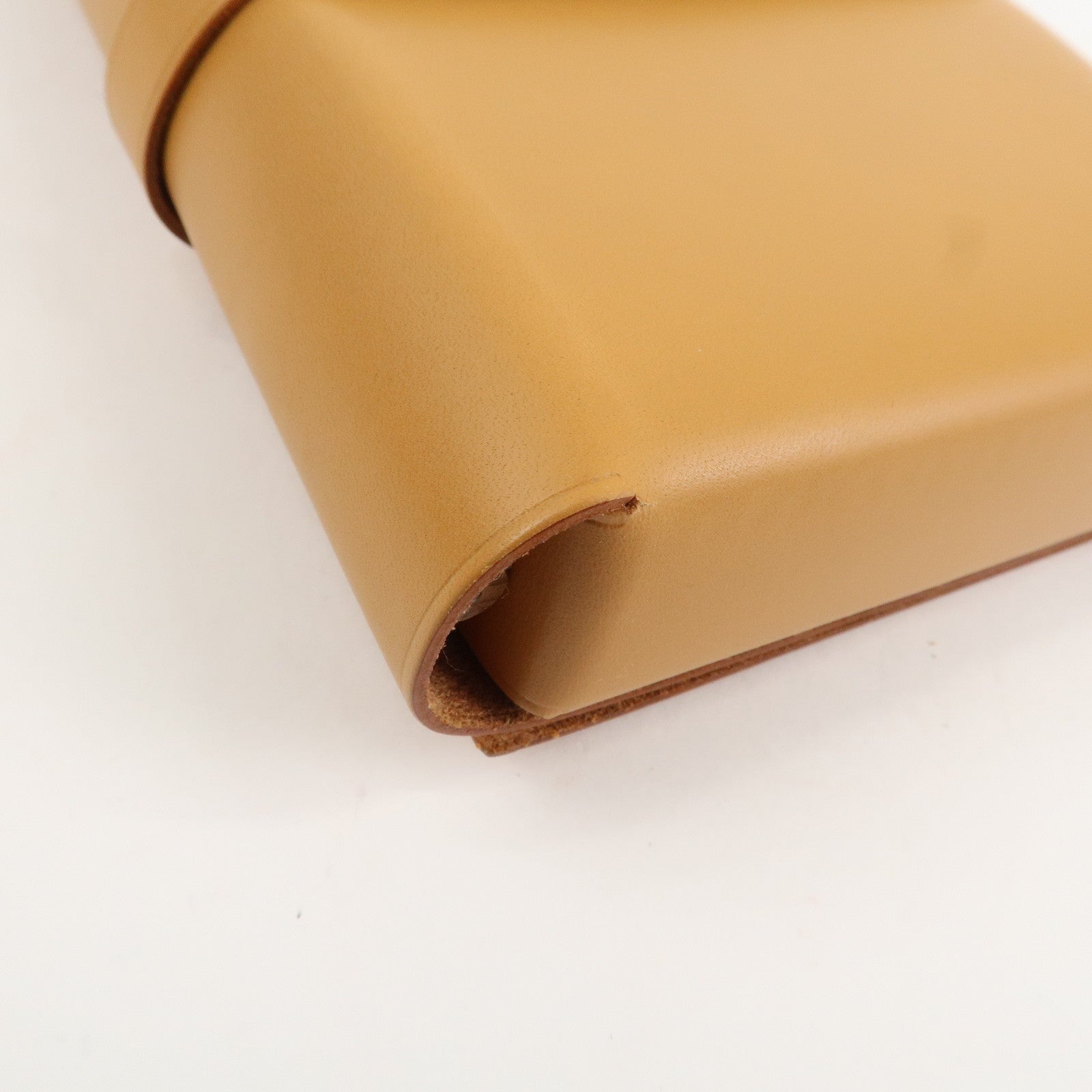 HERMES Leather VISIONAIRE32 Post Card Brown Used