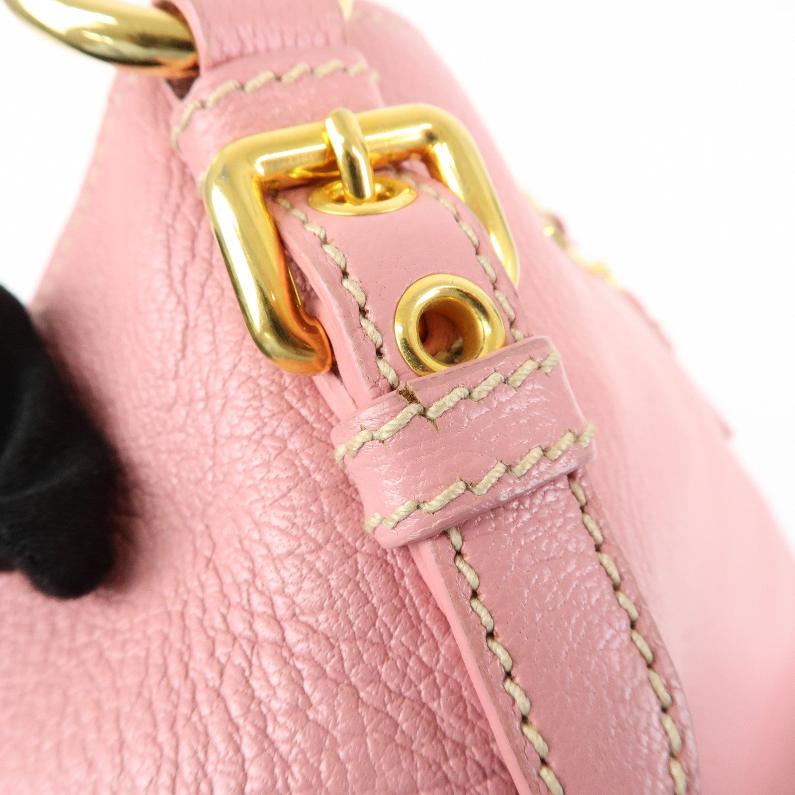 MIU MIU Madras Leather 2Way Shoulder Bag Hand Bag Pink RN0886