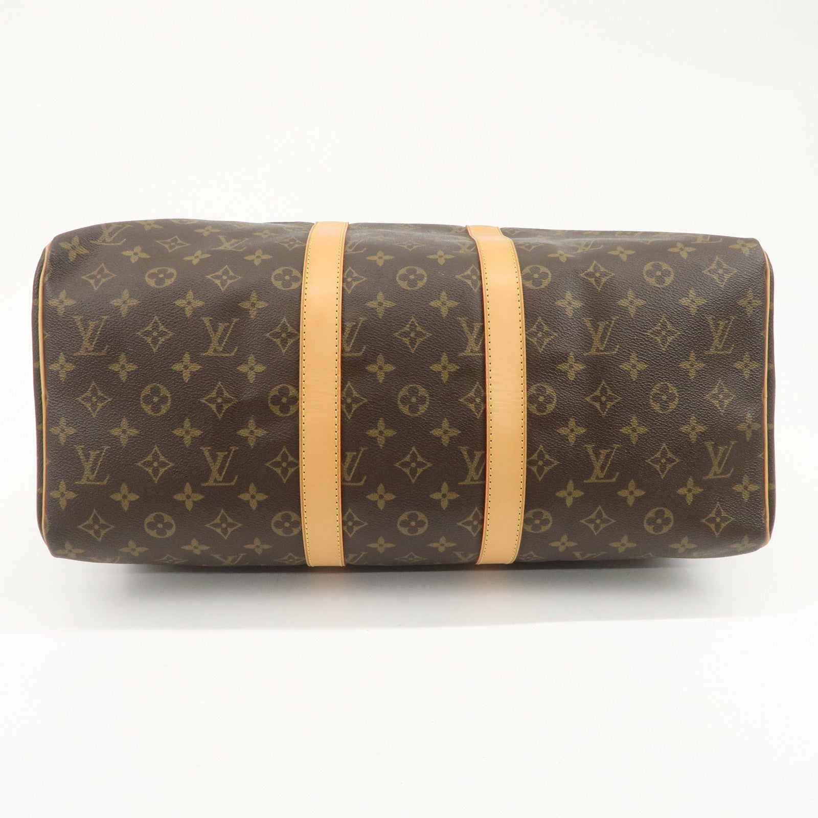 Louis Vuitton Monogram Canvas Keep All 45 Boston Bag Brown M41428