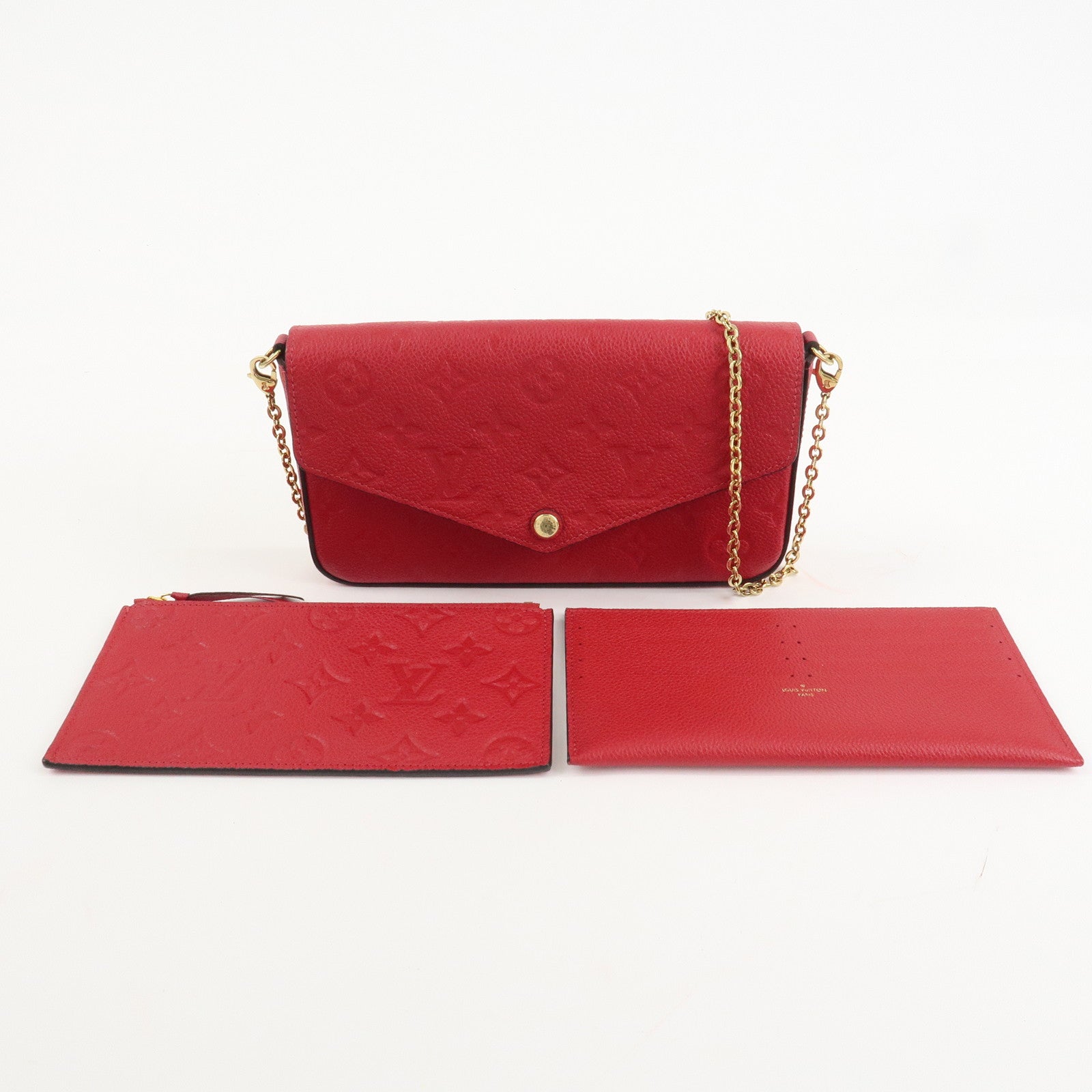 Louis Vuitton Monogram Empreinte Felicie Chain Shoulder Bag M63700 Used