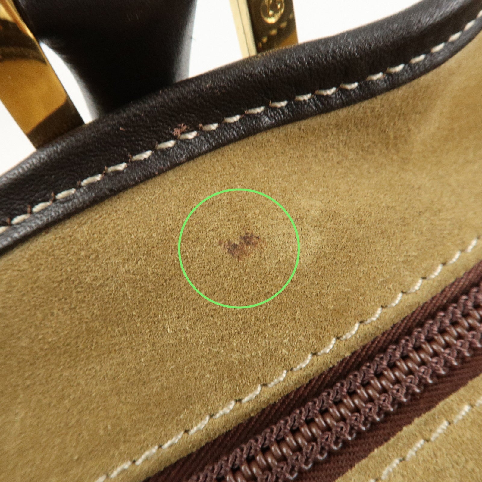 LOEWE Anagram Leather Amazona 40 Hand Bag Beige Brown