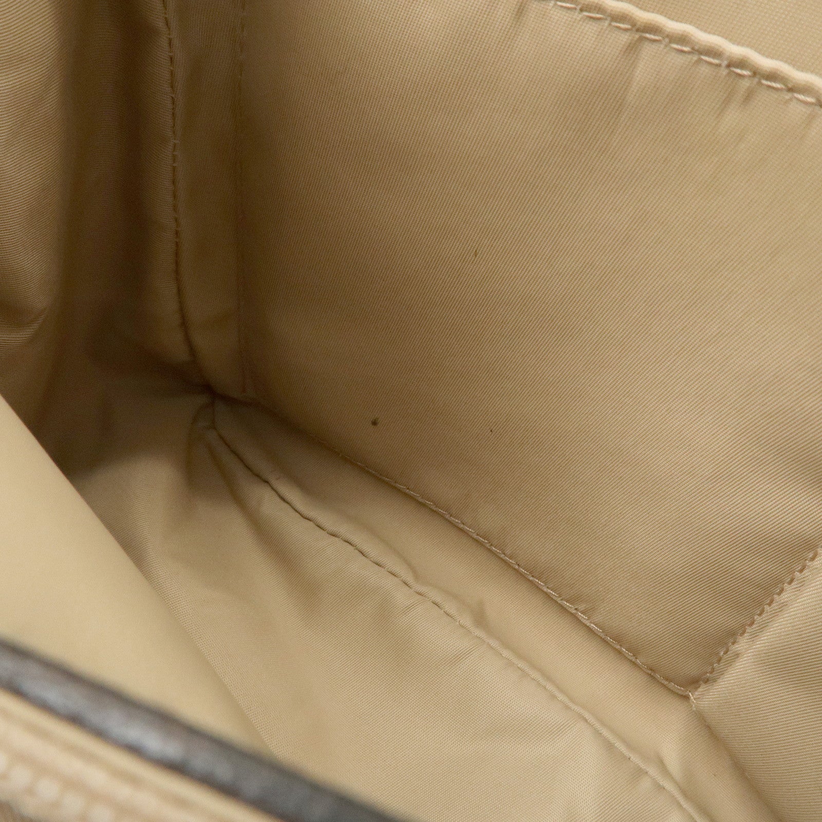 Christian Dior Trotter Leather Canvas Hand Bag Brown Used