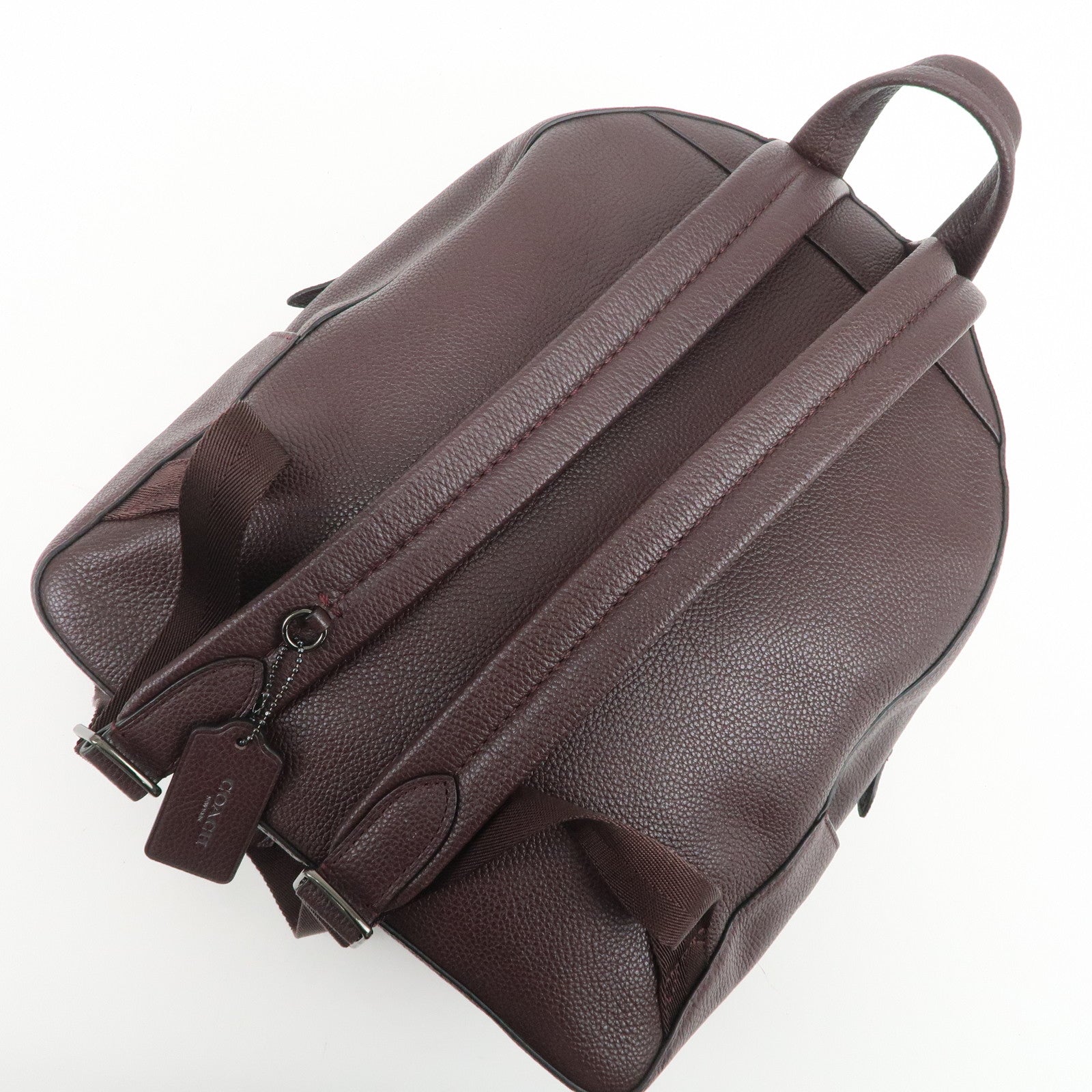 COACH Logo Leather Backpack Rucksack Brown