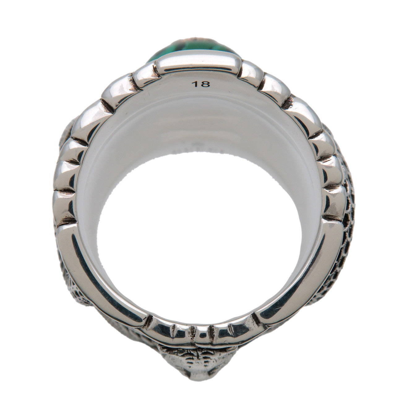 GUCCI Interlocking G Garden Snake Tiger Head Ring SV925 #18 499007