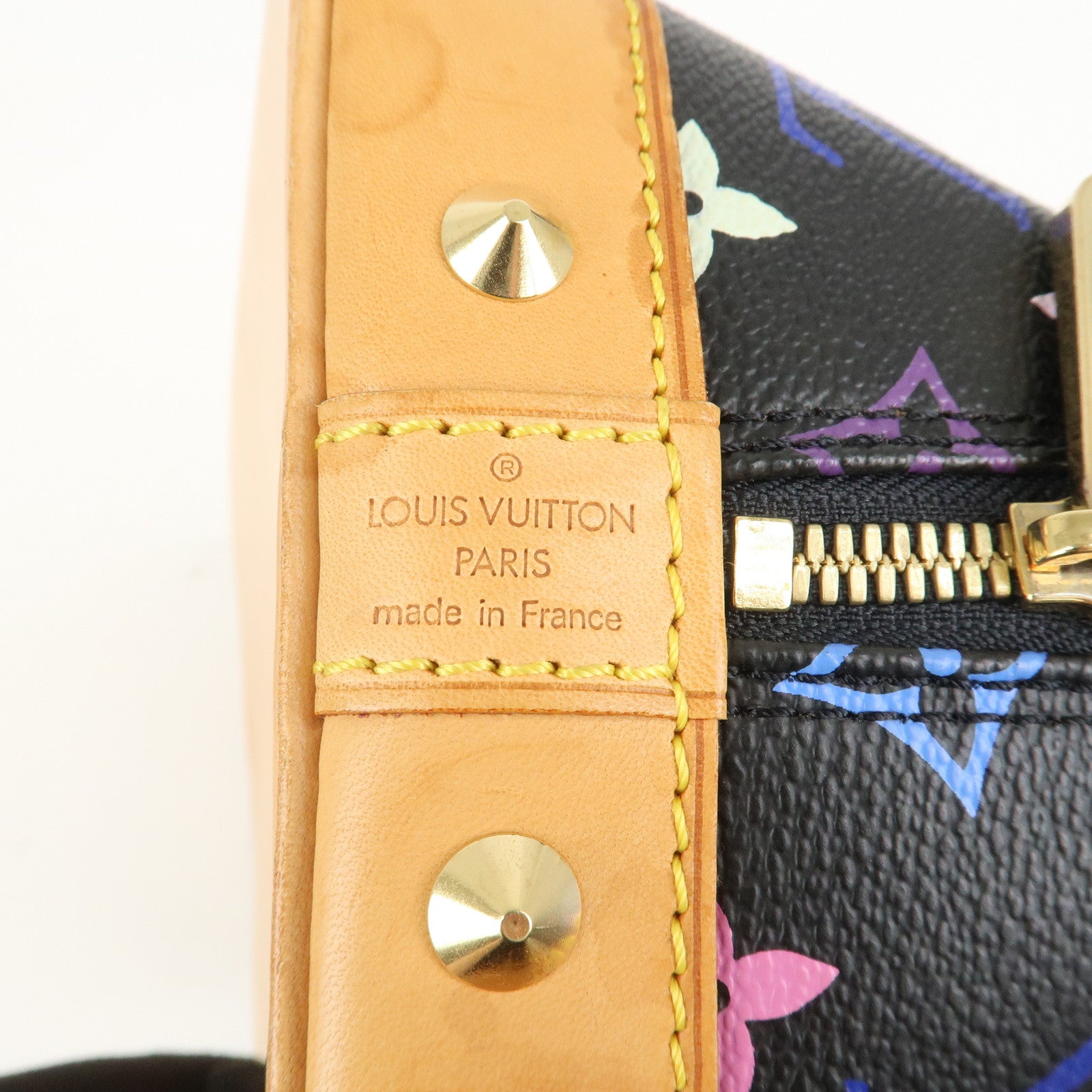Louis Vuitton Monogram Multicolor Alma Hand Bag Noir M92646