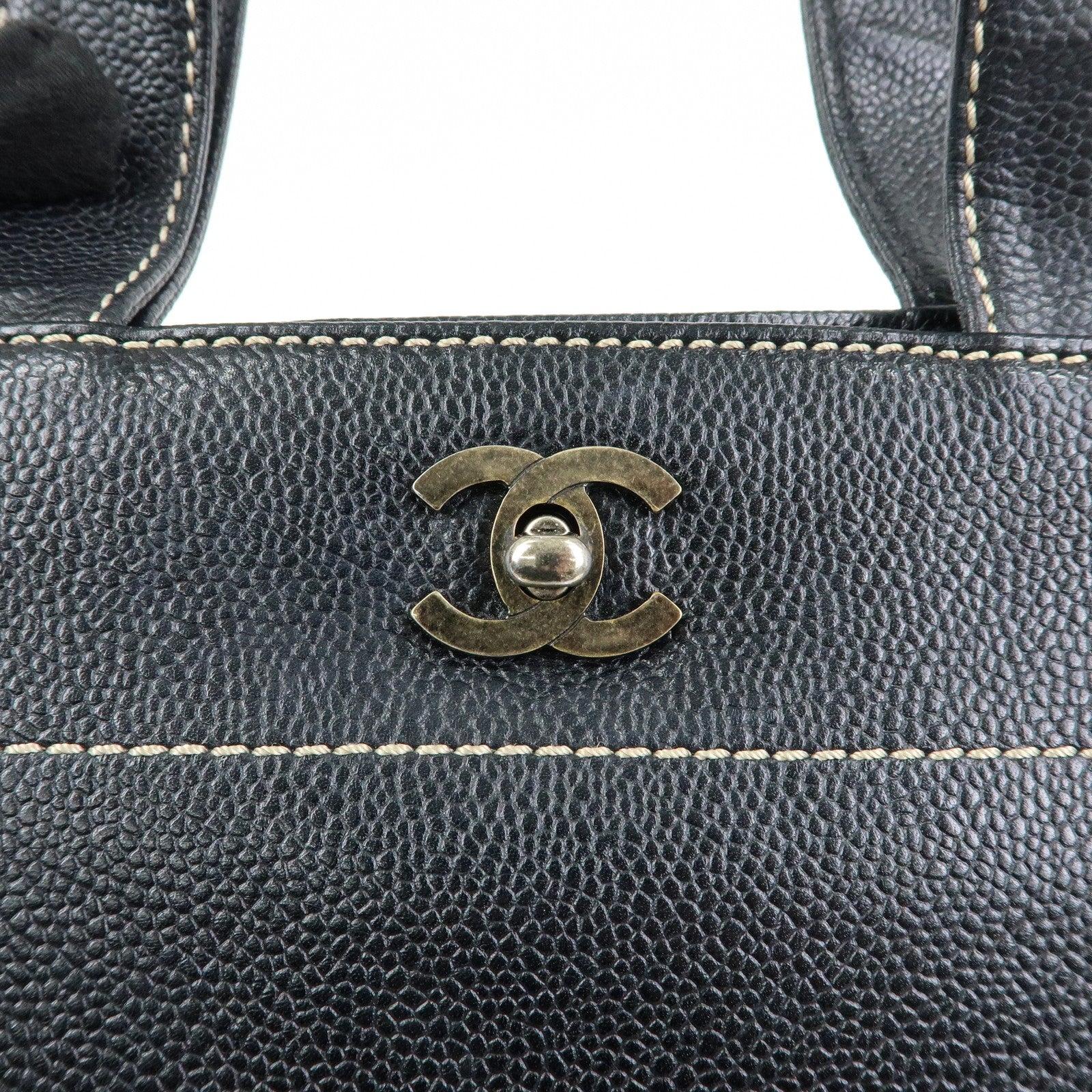 CHANEL COCO Mark Caviarskin 2Way Shoulder Bag Tote Bag 7034654