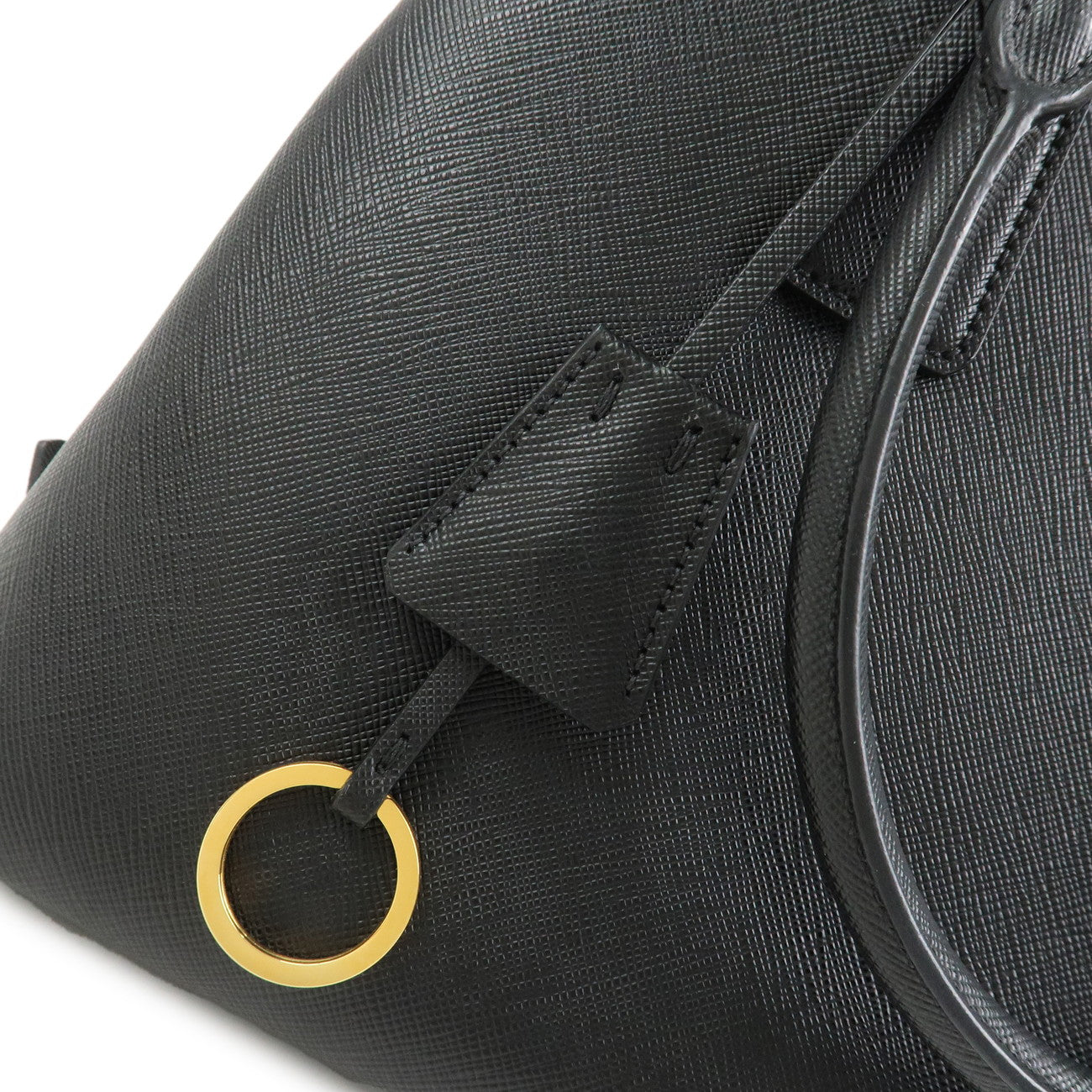 PRADA Promenade Medium Saffiano Leather 2Way Bag Black 1BA002