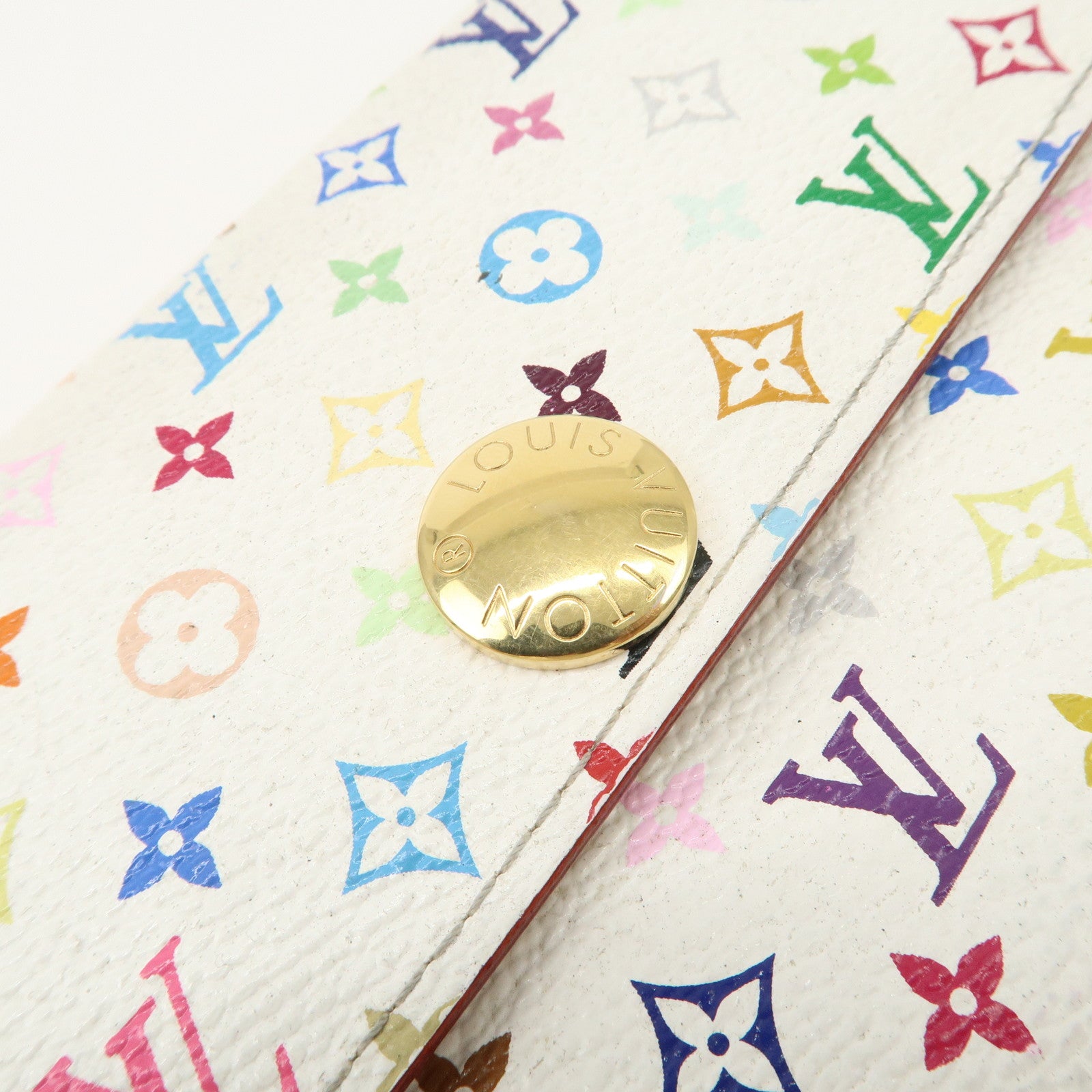 Louis Vuitton Monogram Multicolor Pochette Portte Monnaie Credi Long Wallet M60004 Used