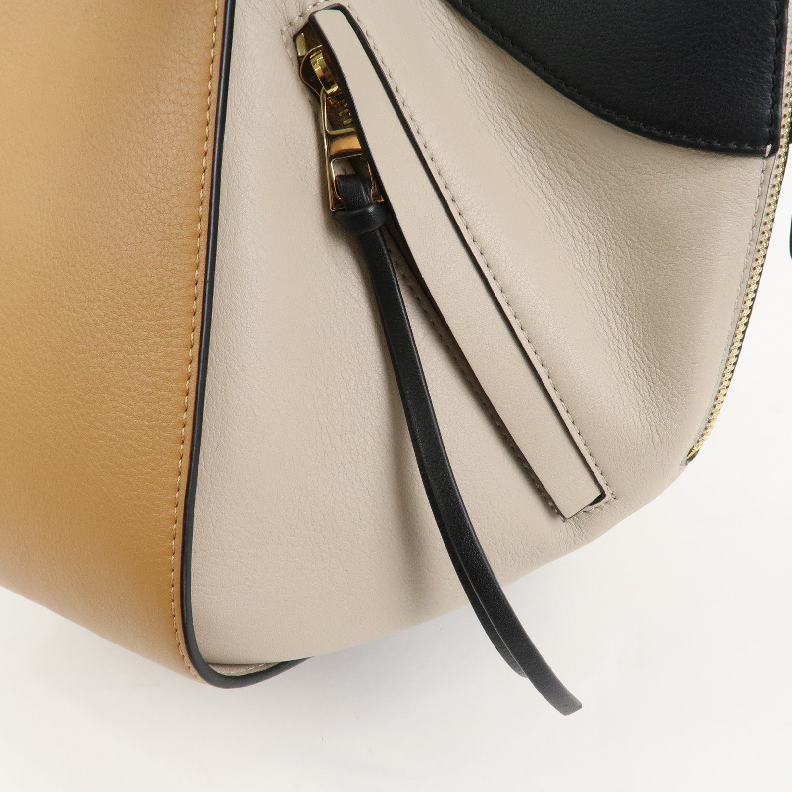 LOEWE Anagram Hammock Small Shoulder Bag Crossbody Bag Beige Black