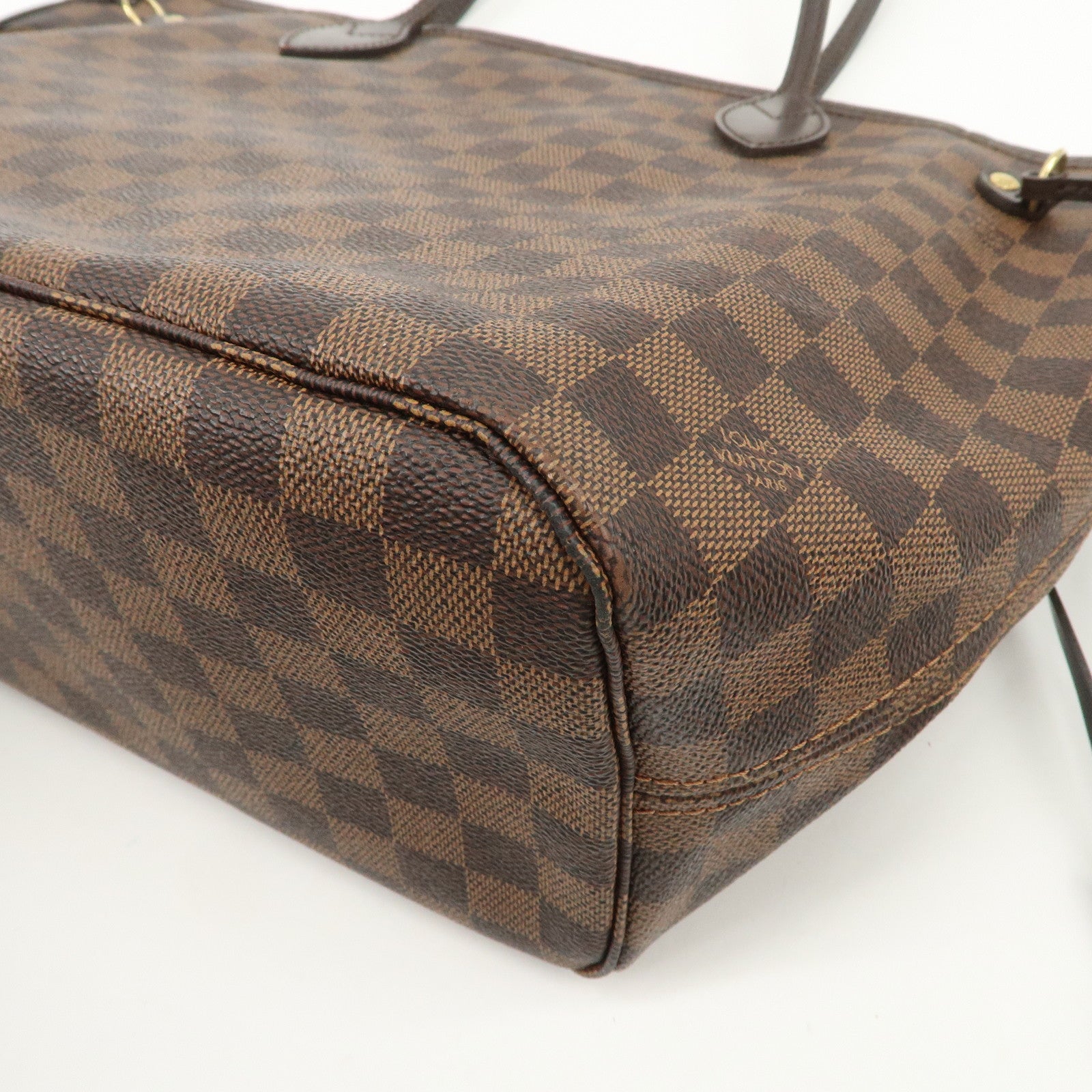 Louis Vuitton Damier Ebene Neverfull MM Tote Bag Cerise N41358