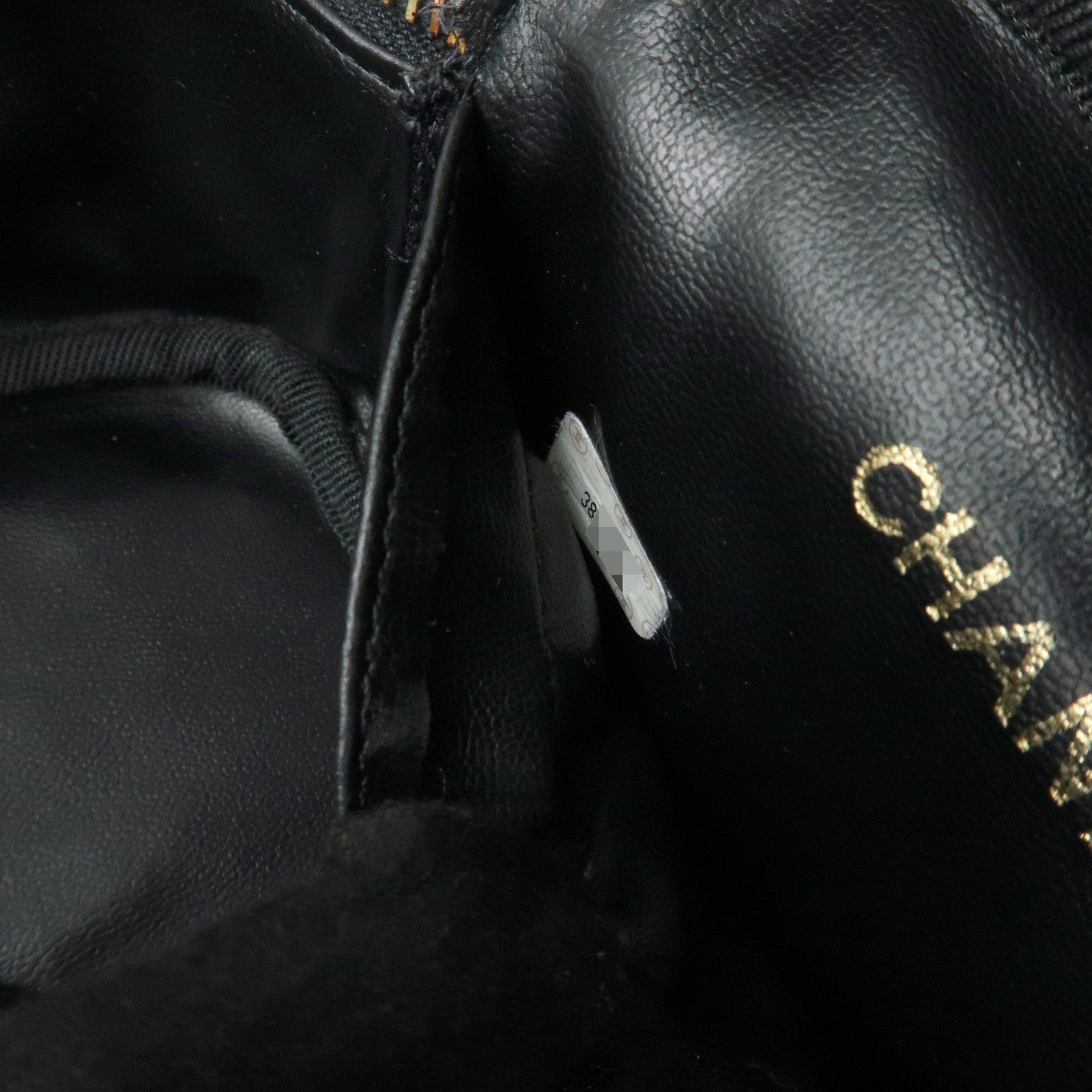CHANEL COCO Mark Caviarskin Hand Bag Vanity Case Black A01997