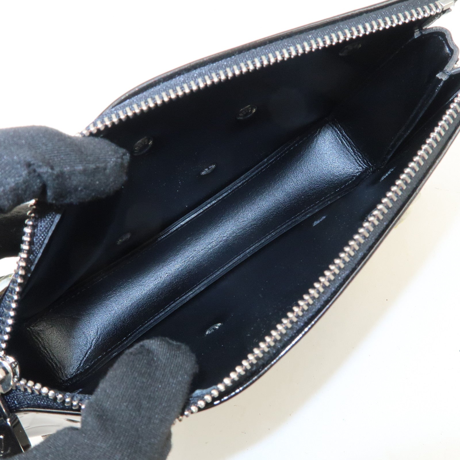 Louis Vuitton Monogram Vernis Flower Lexington Hand Bag Noir M92245 Used