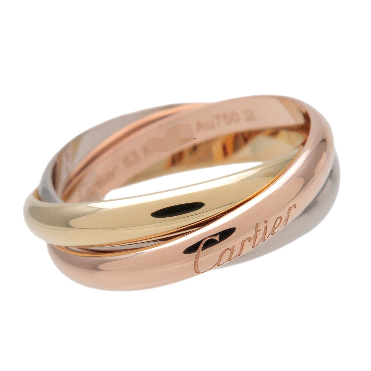 Cartier Trinity Ring MM K18 750YG/WG/PG #63 US10-10.5 EU63 HK23
