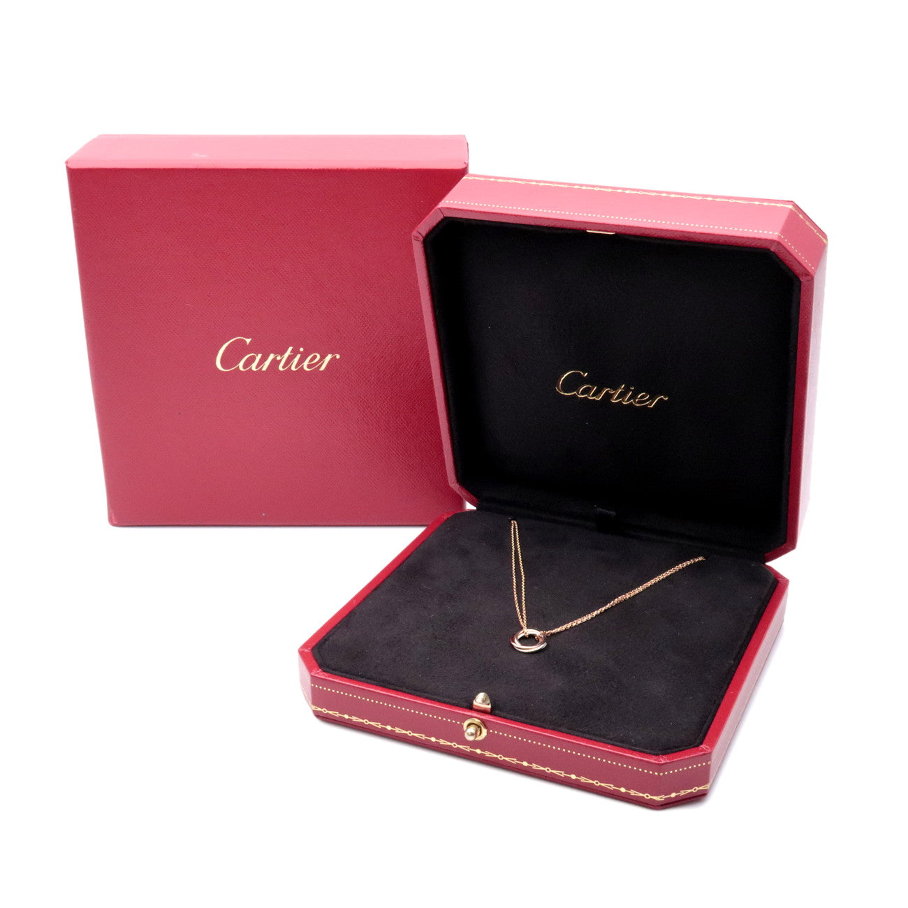 Cartier Sweet Trinity Necklace K18 Yellow Gold White Gold Rose Gold