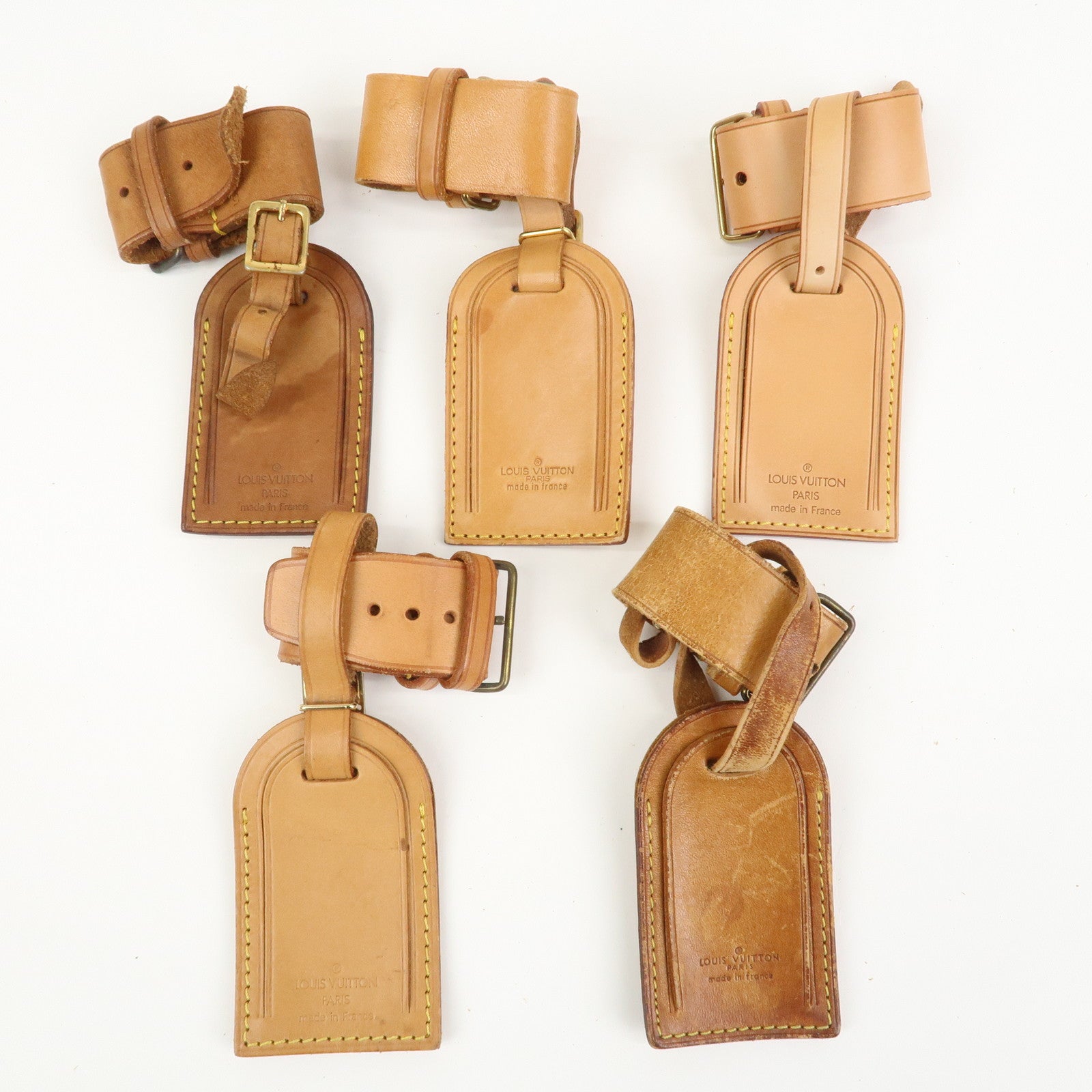 Louis Vuitton Set Of 20 Leather Name Tag & Poignet