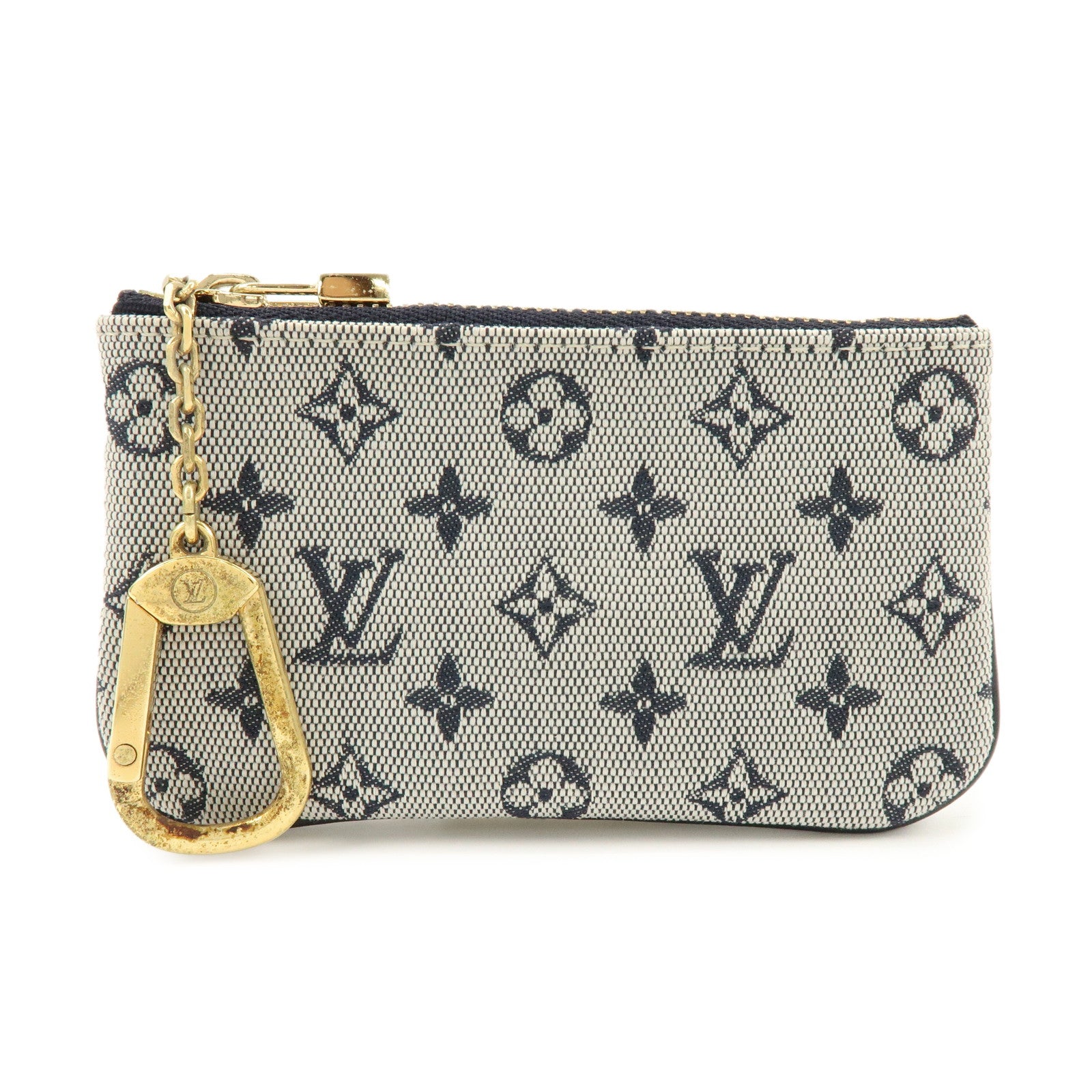 Louis Vuitton Monogram Mini Pochette Cles Coin Case Blue M92236