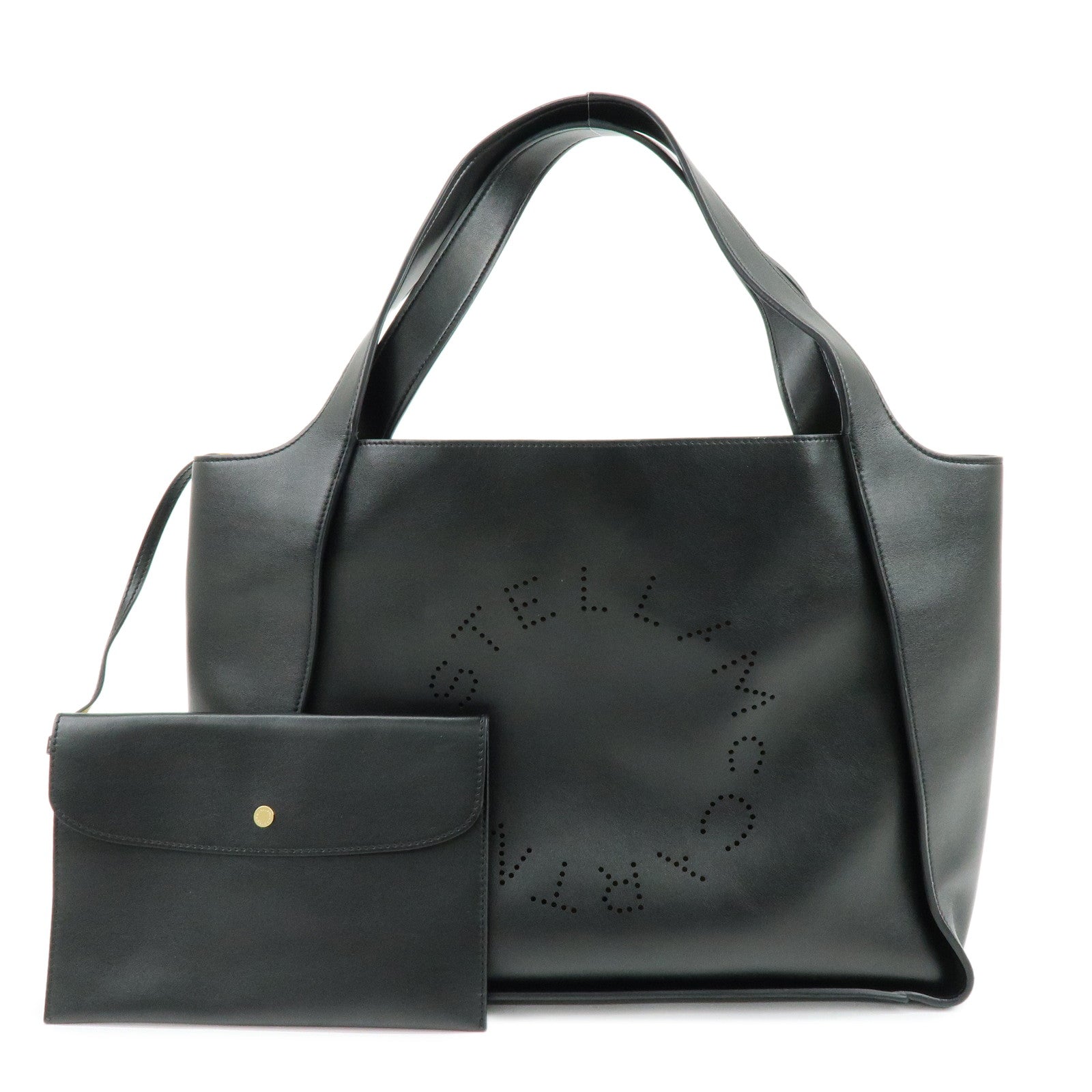 STELLA MCCARTNEY Faux Leather Vegan Leather Tote Bag Black