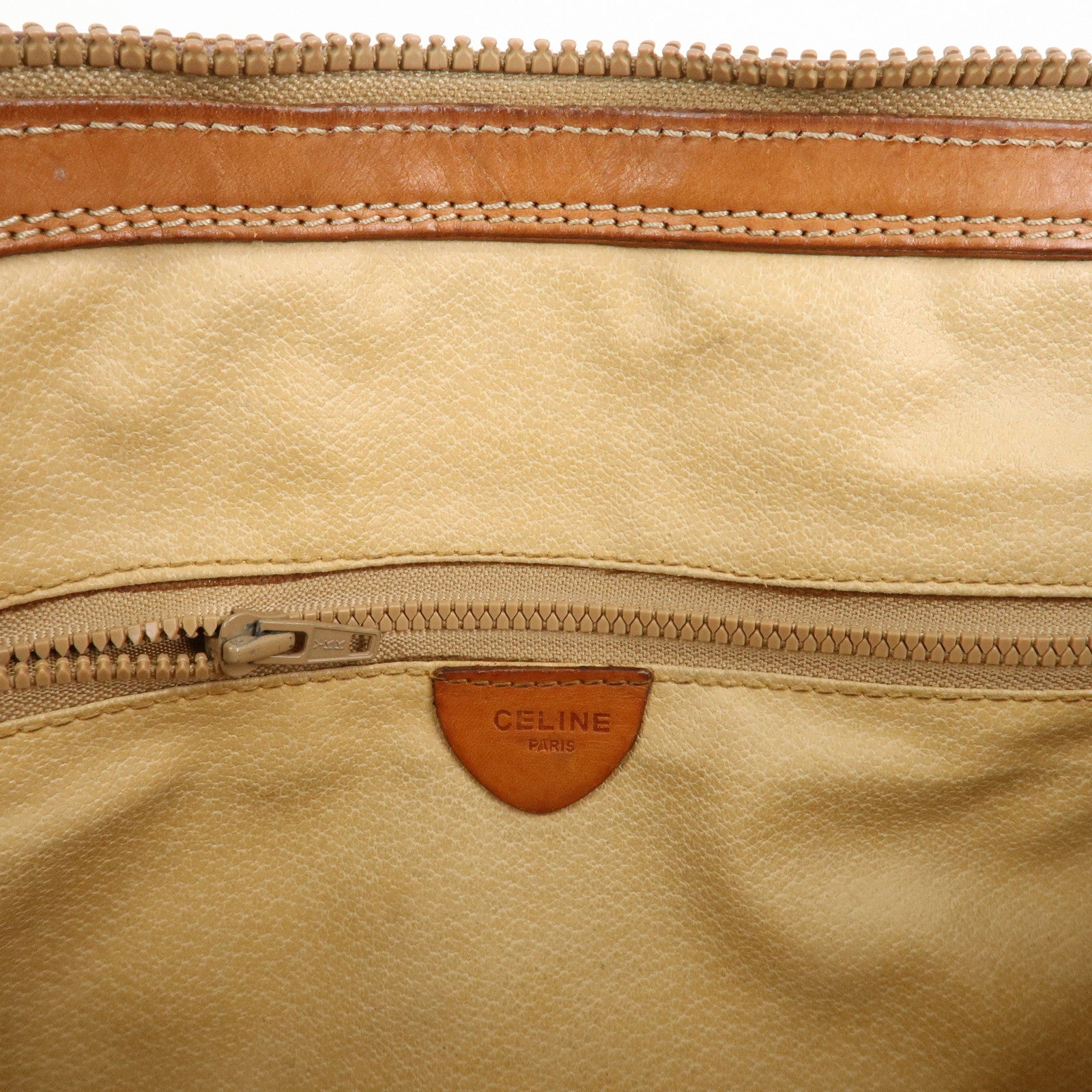 CELINE Macadam PVC Leather Tote Bag Shoulder Bag Brown