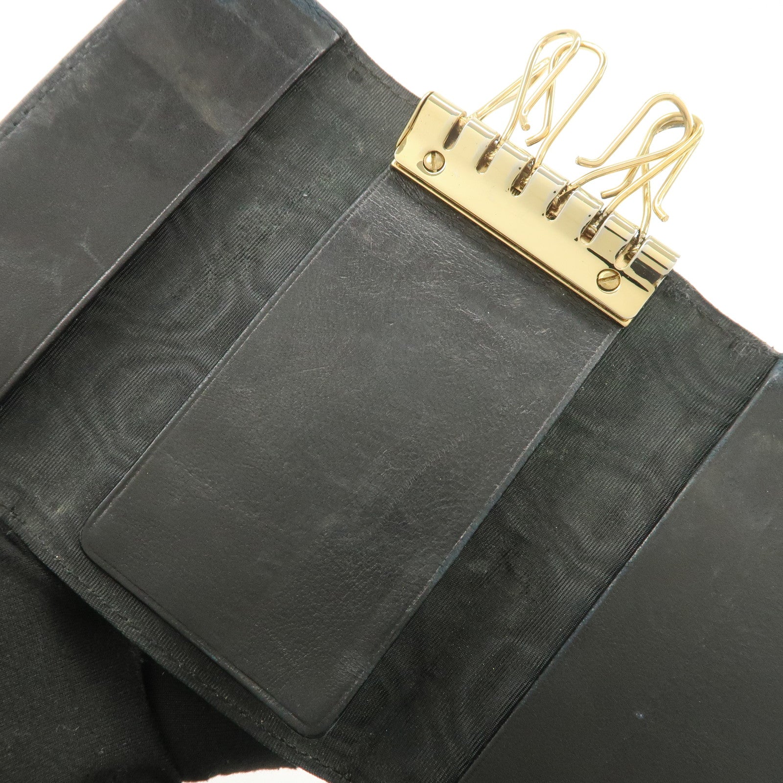 CHANEL COCO Mark Caviarskin 6 Rings Key Case Key Holder A13502