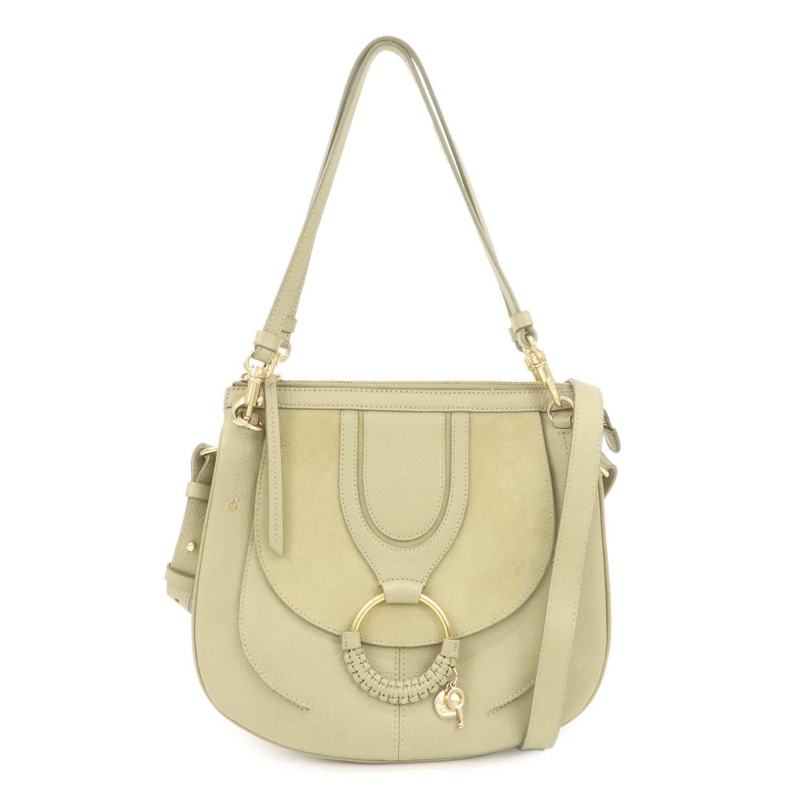 Chole See by Chlo・・スゥ Hana Leather Suede 2Way Bag Shoulder Bag Beige