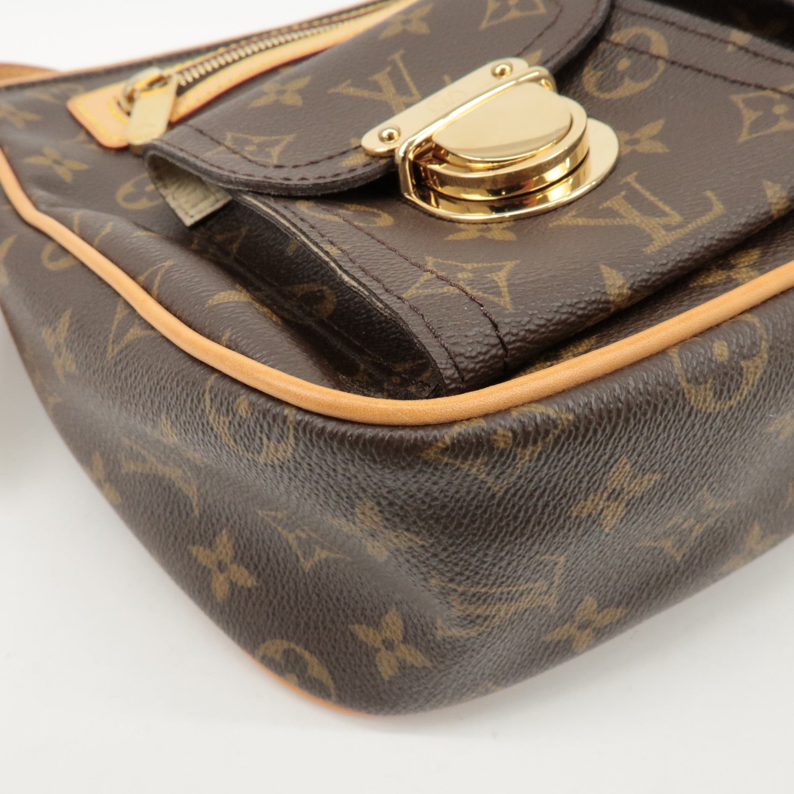 Louis Vuitton Monogram Hudson GM Shoulder Bag Brown M40045 Used