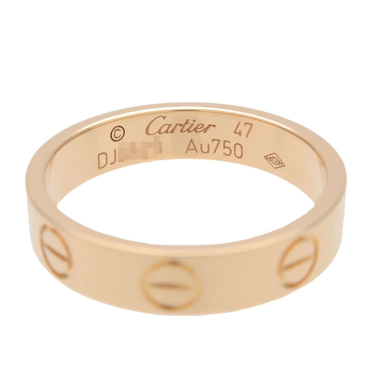 Cartier Mini Love Ring K18 750YG Yellow Gold #47 US4.5 EU47 HK8.5
