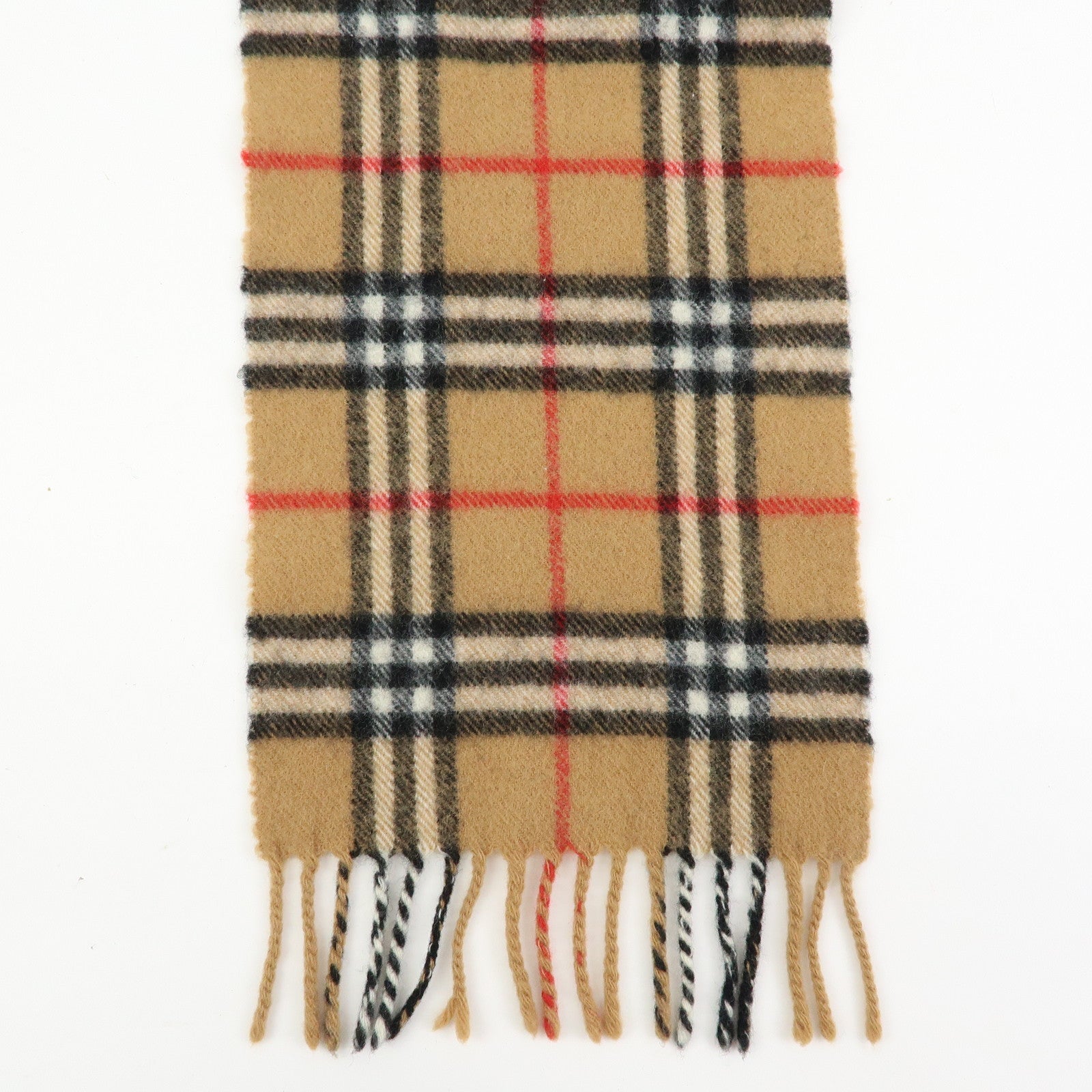 BURBERRY Nova Plaid Wool 100% Scarf Shawl Beige Black Red