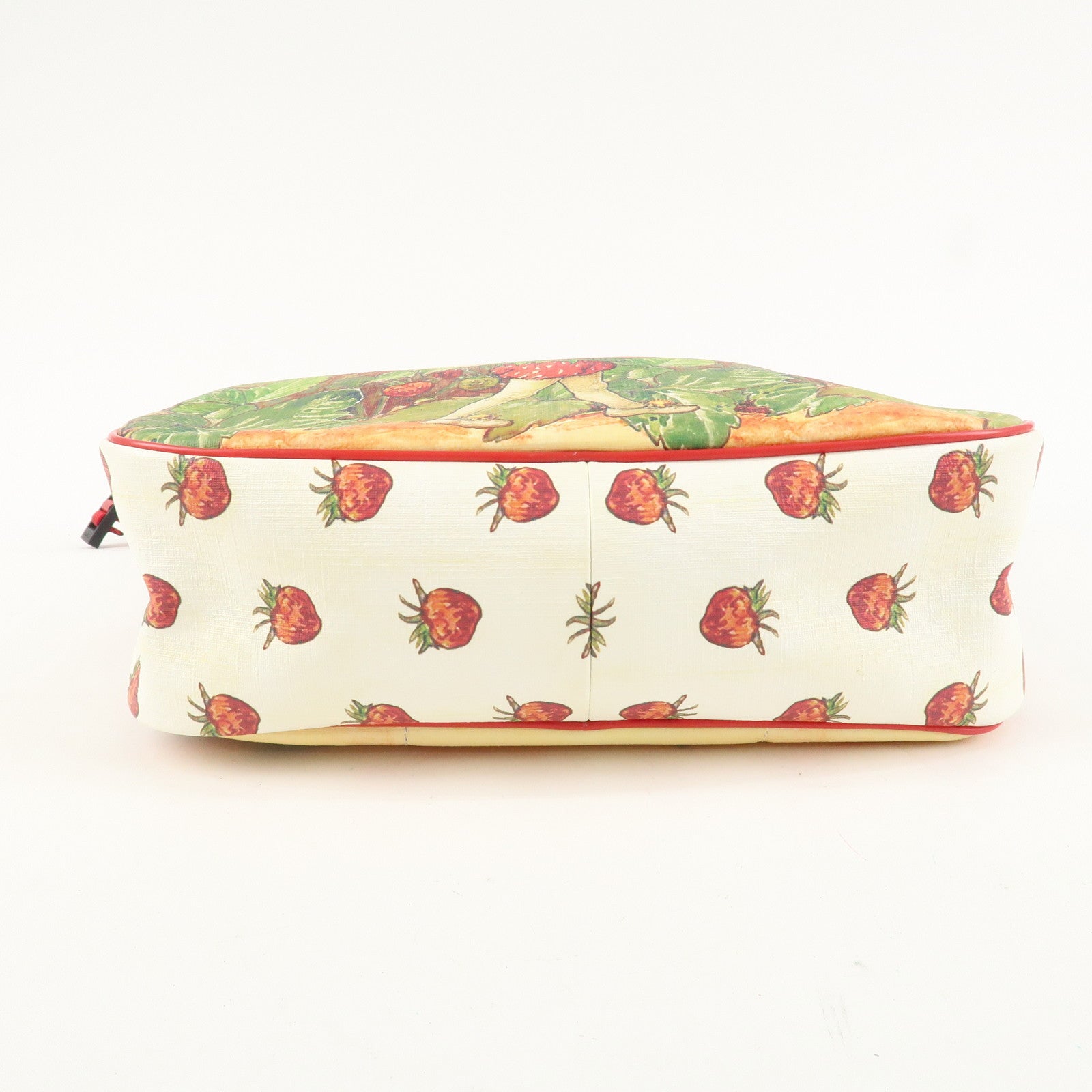 GUCCI Children's PVC Leather Back Pack Beige Red 433578 Used