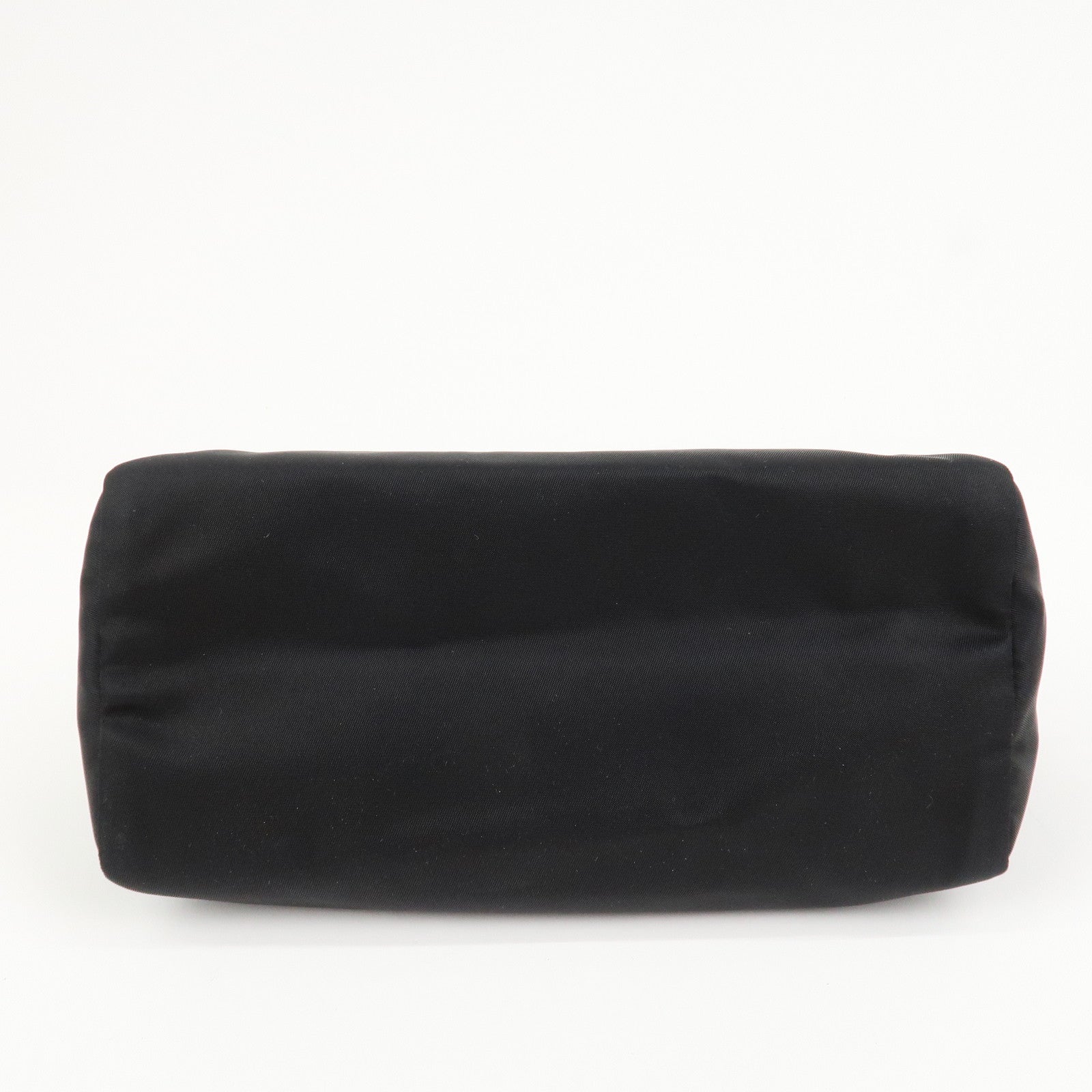 PRADA Logo Nylon Leather Pouch Cosmetic Pouch Black 1NE693