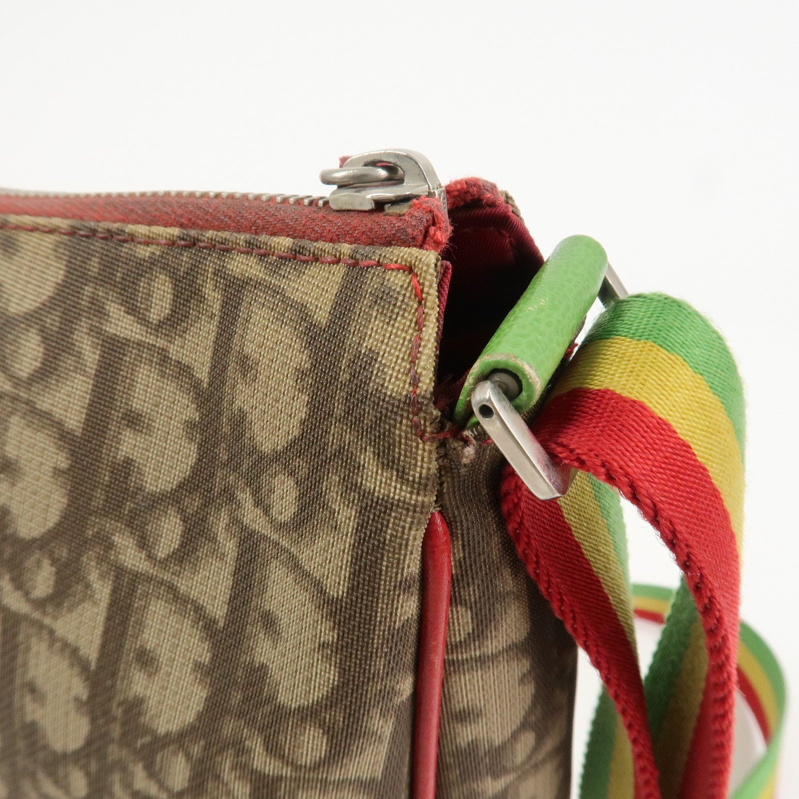 Christian Dior Rasta Trotter PVC Canvas Shoulder Bag Crossbody Bag