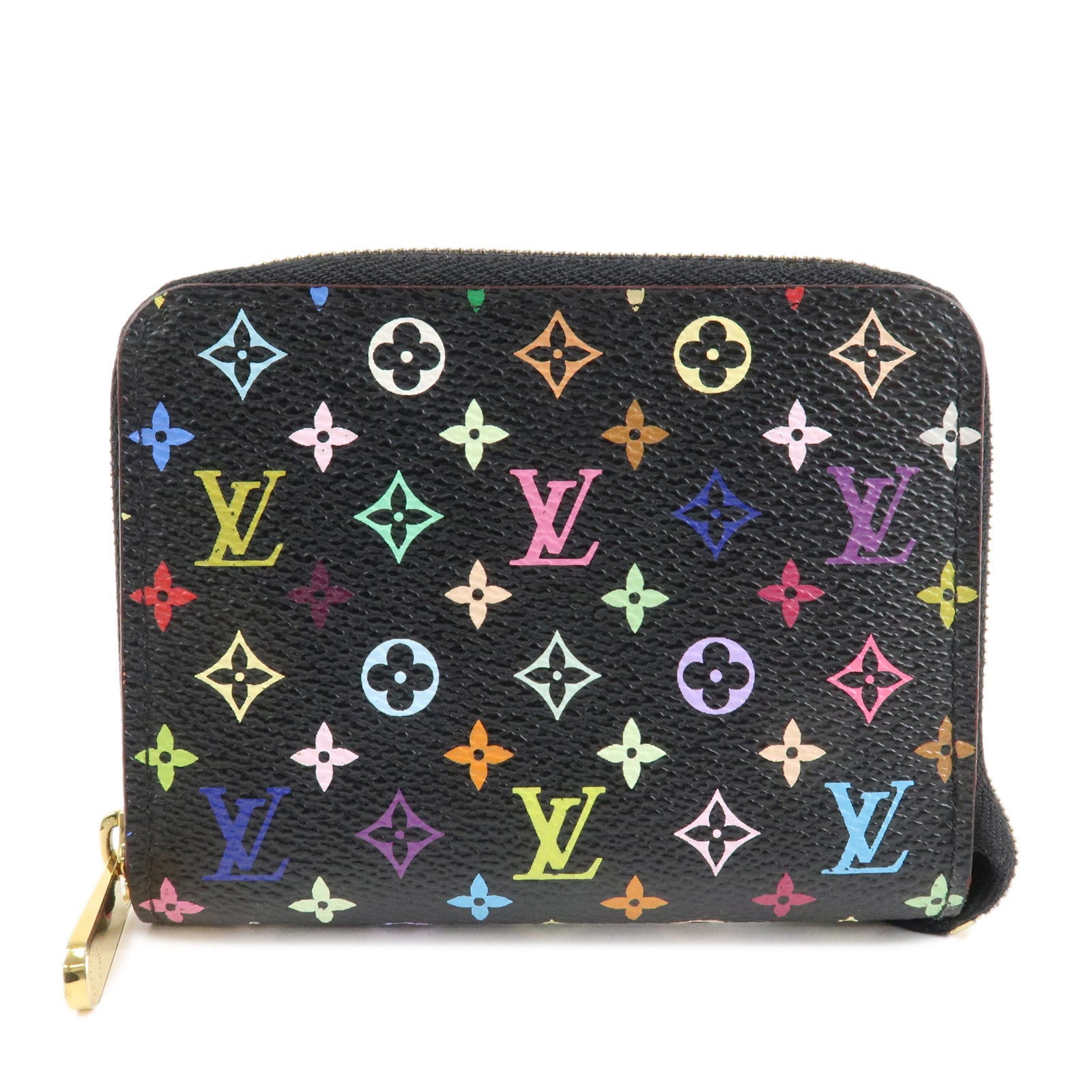 Louis Vuitton Monogram Multicolor Zippy Coin Wallet Noir M93740 Used