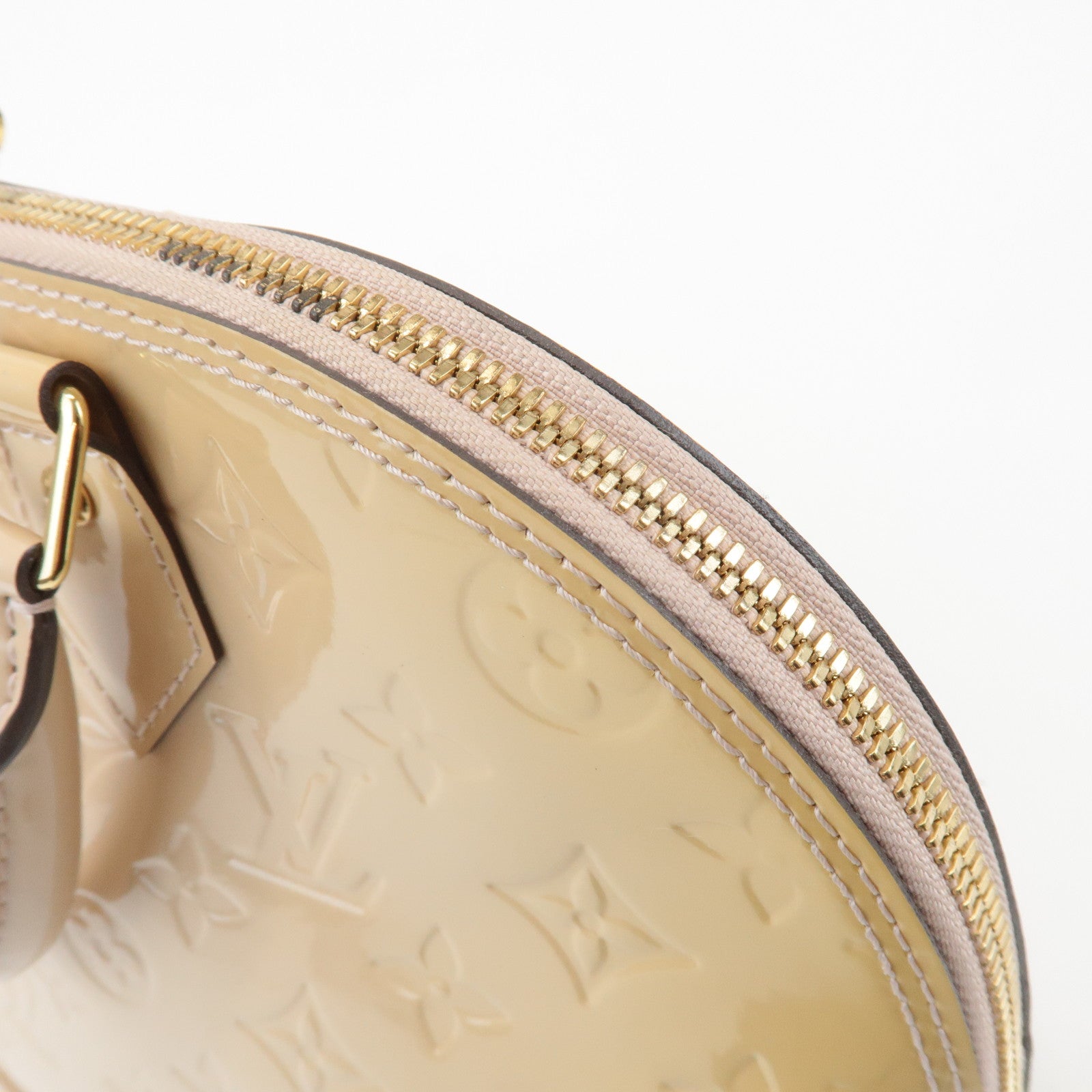 Louis Vuitton Monogram Vernis Leather Alma PM Hand Bag Dune M90170 Used