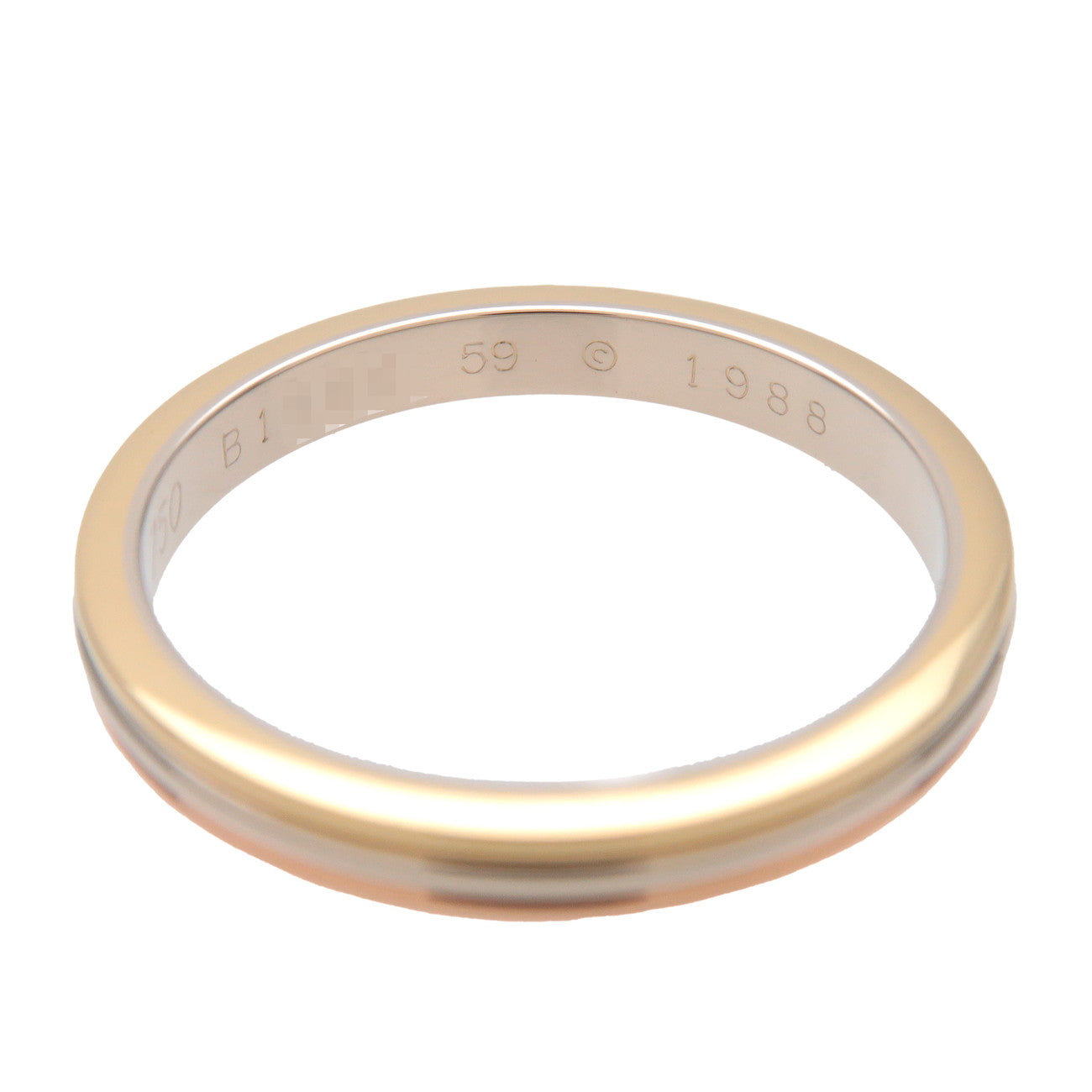 Cartier Vendome Three Color Ring #59 K18 750YG/PG/WG US8.5-9 EU59