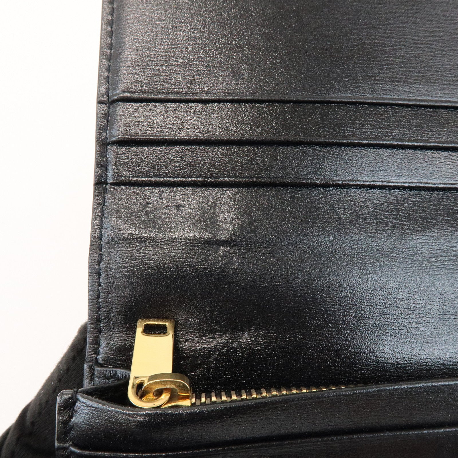 SAINT LAURENT PARIS Cassandra Leather SA Long Wallet Black 635542