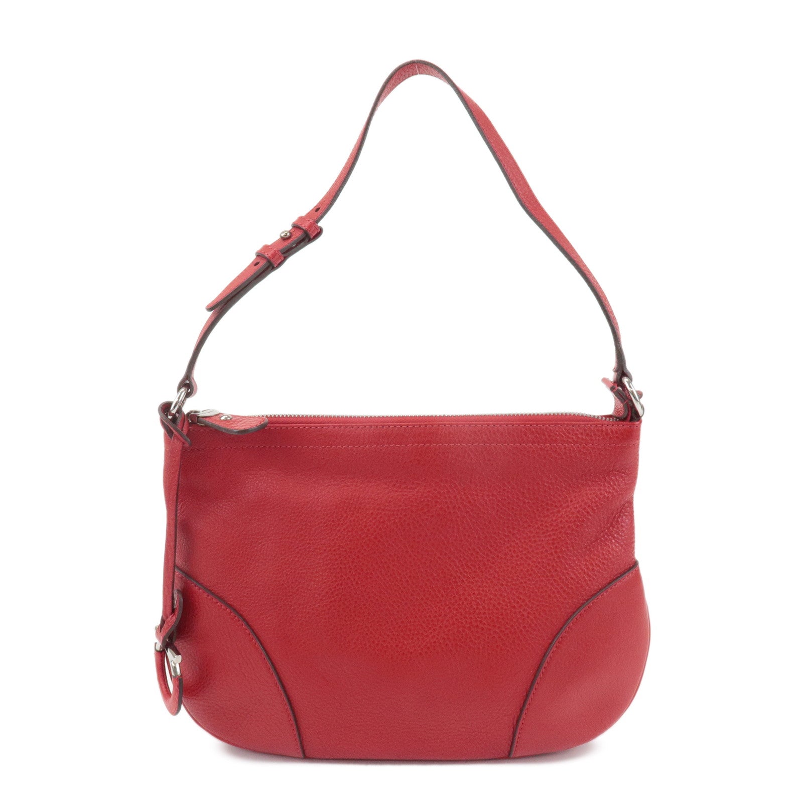 Ferragamo Gancini Leather Shoulder Bag Ferragamo Red Used