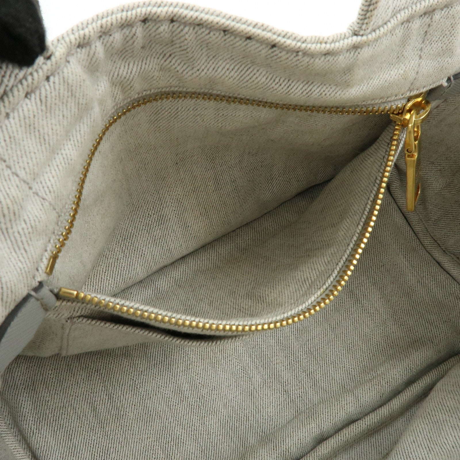 PRADA Canapa Mini Denim 2Way Bag Hand Shoulder Bag Gray 1BG439