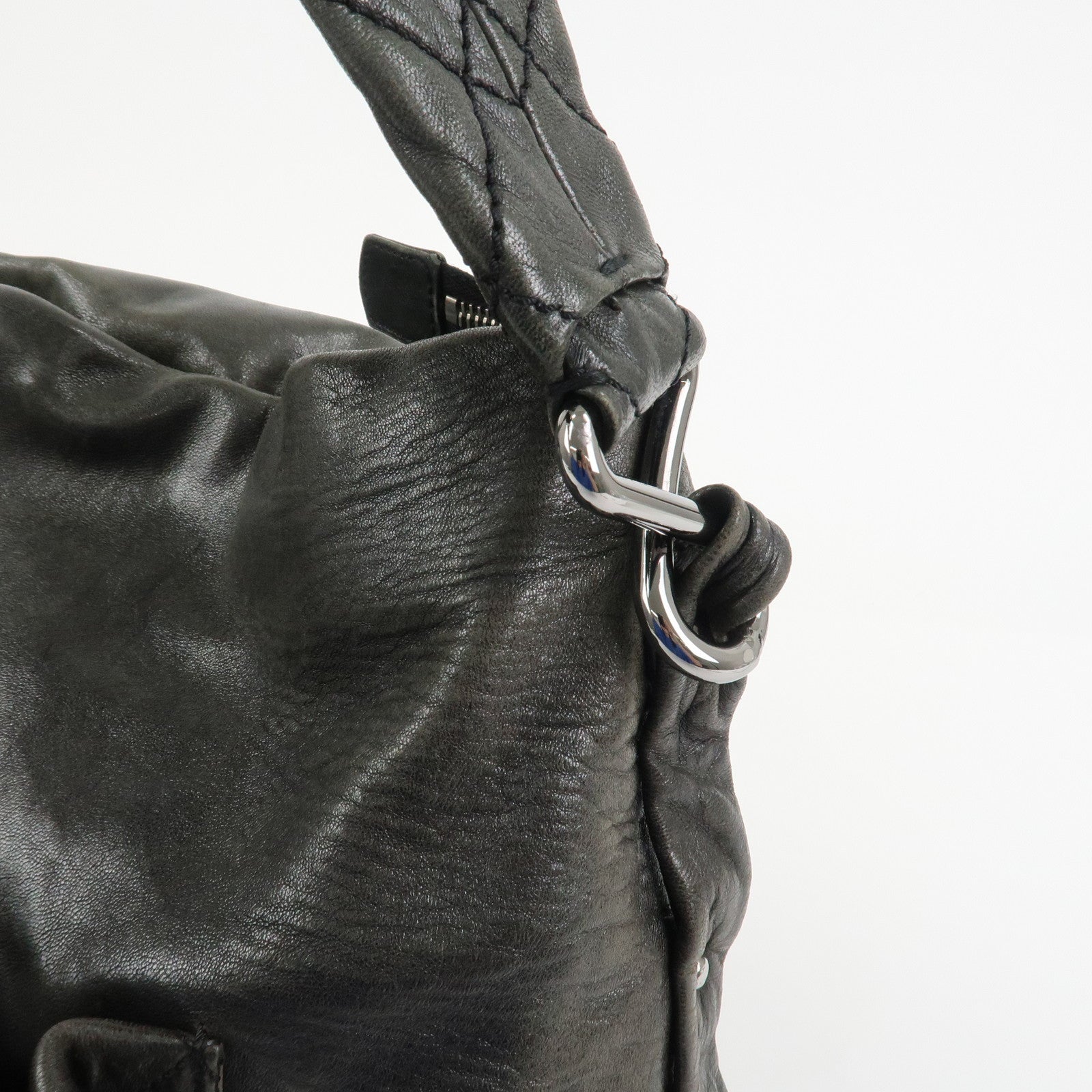 CHANEL Matelasse COCO Mark Leather Shoulder Bag Hand Bag Black