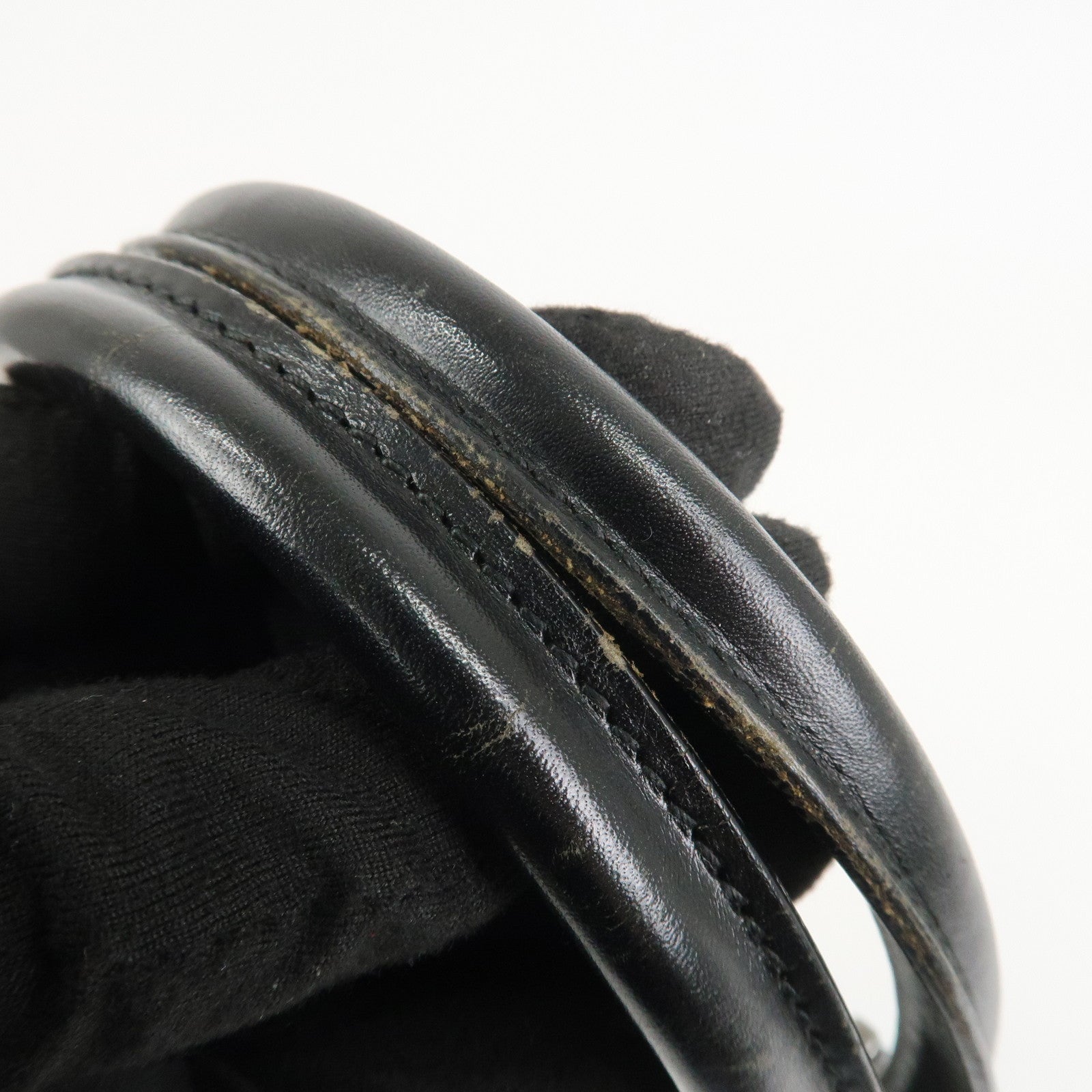 GUCCI Jackie Leather Shoulder Bag Hand Bag Black 002・1065