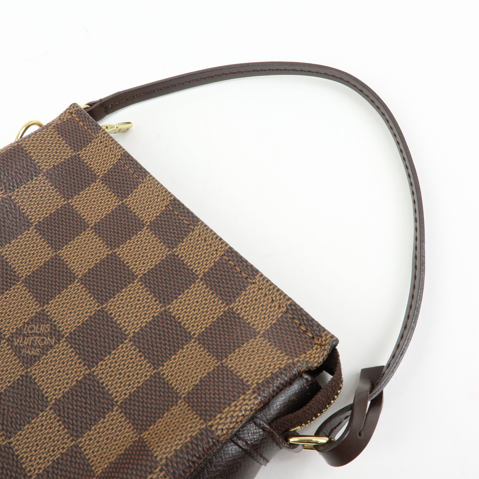 Louis Vuitton Damier Trousse Makeup Accessory Pouch Brown N51982