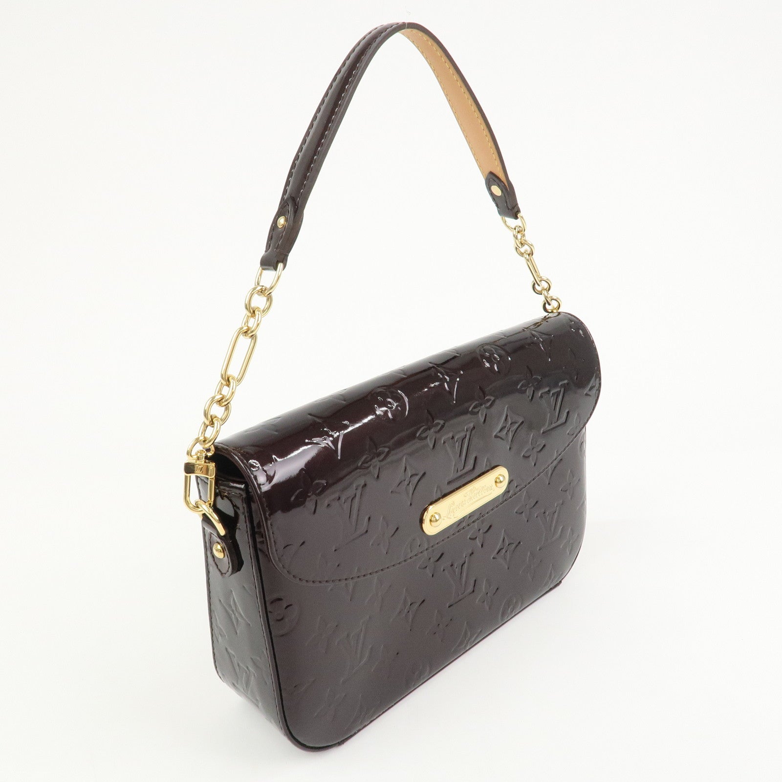 Louis Vuitton Vernis Leather Rodeo Drive Hand Bag Amarante M93598