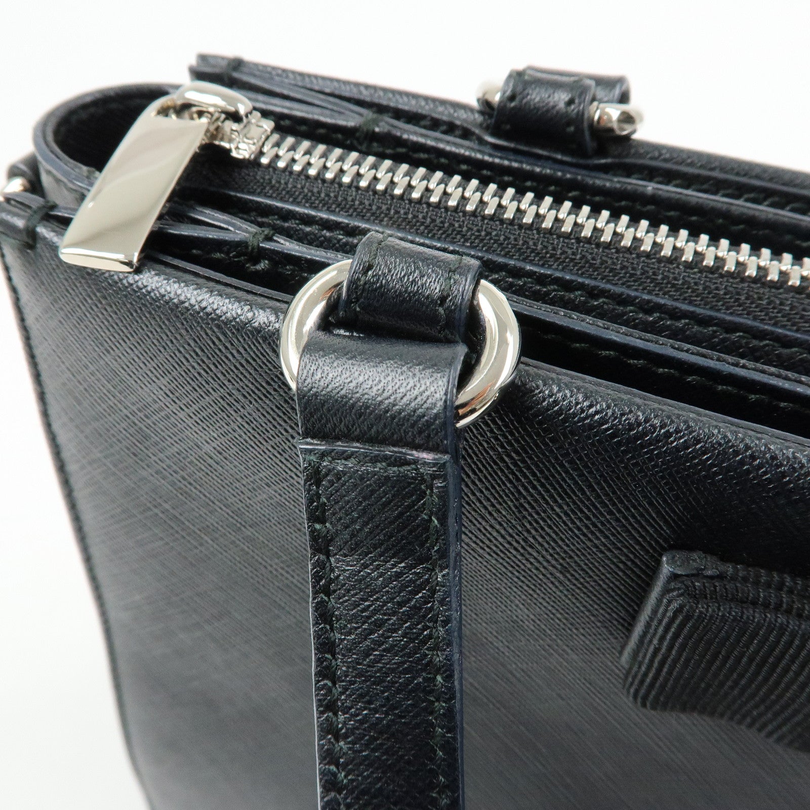 Ferragamo Vara Ribbon Leather 2Way Bag Hand Bag Black